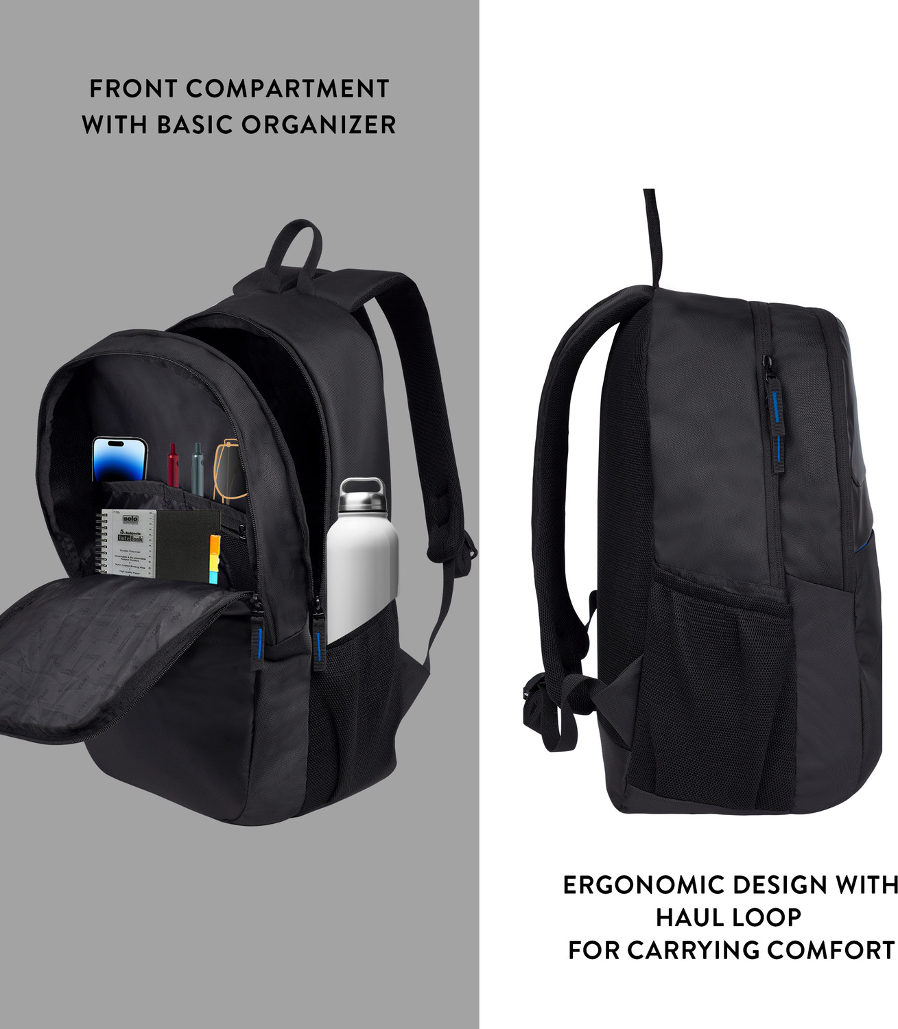 Image of PAZZO 2 Compartment Premium Laptop Backpack For Office / Travel with 1 Year Warranty 30 L Laptop Backpack