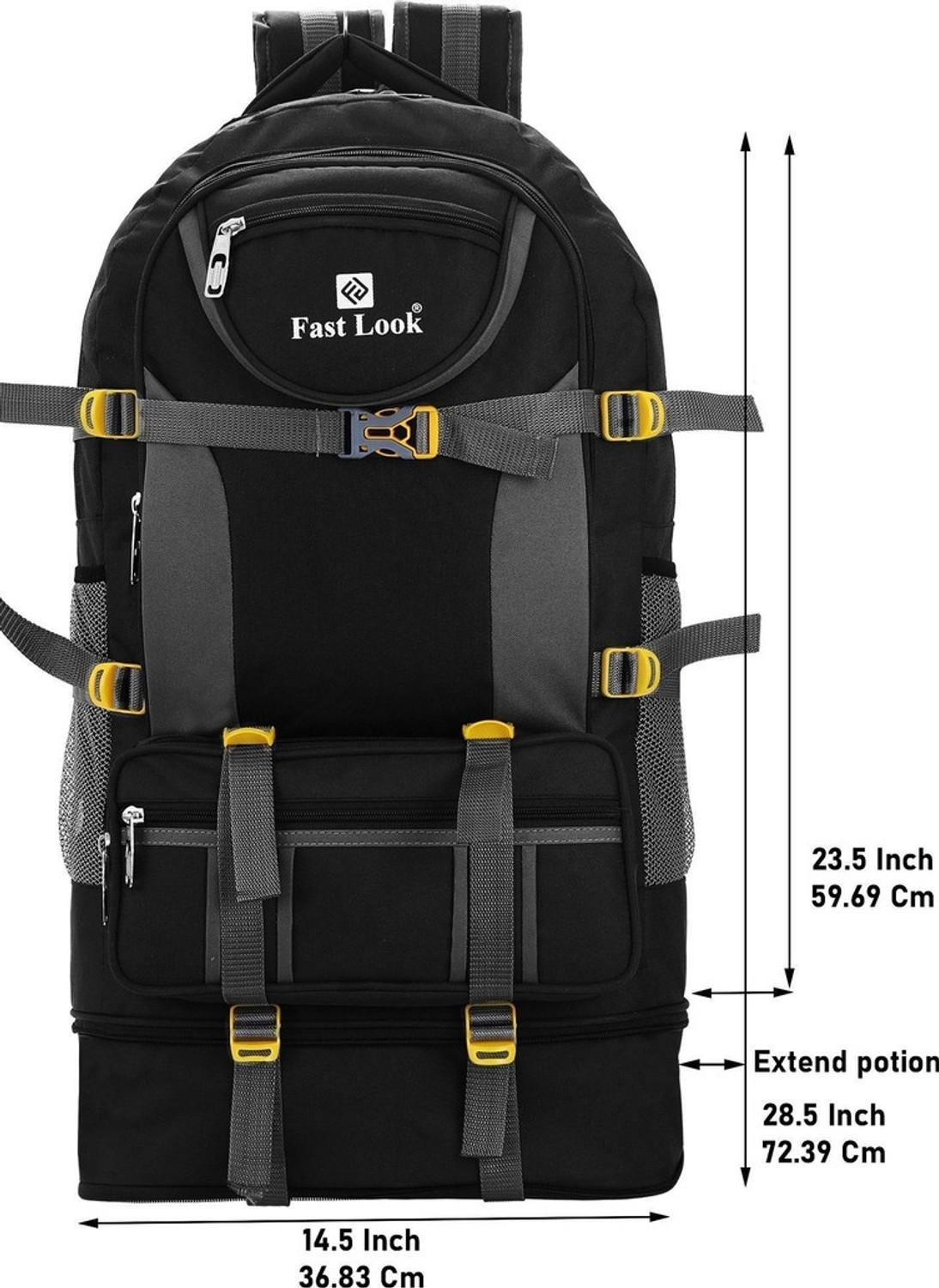 Image of Fastlook Travel Rucksack for Sport Camping Hiking Trekking Bag For Men and Women 75 L Laptop Backpack
