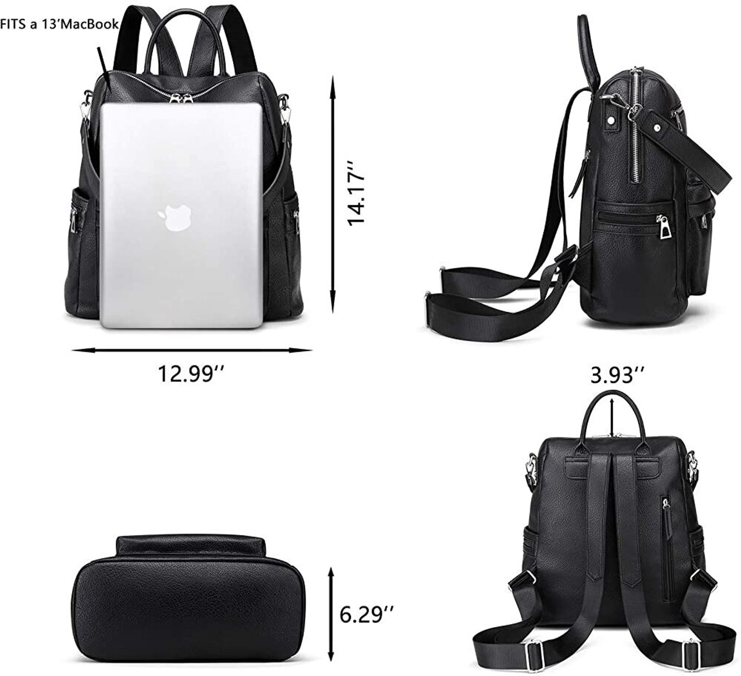 Image of DGee Leather Backpack For Women and Girl Anti-theft Purse for Travel 25 L Backpack