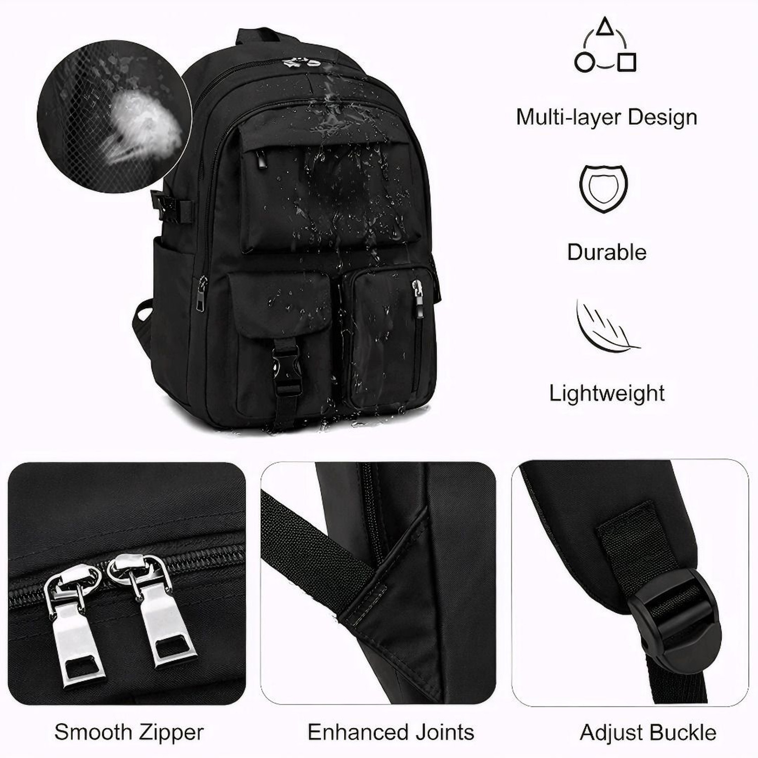 Image of toplis Backpack Purse for Women Convertible Travel Vintage PU Leather Shoulder Black 30 L Backpack