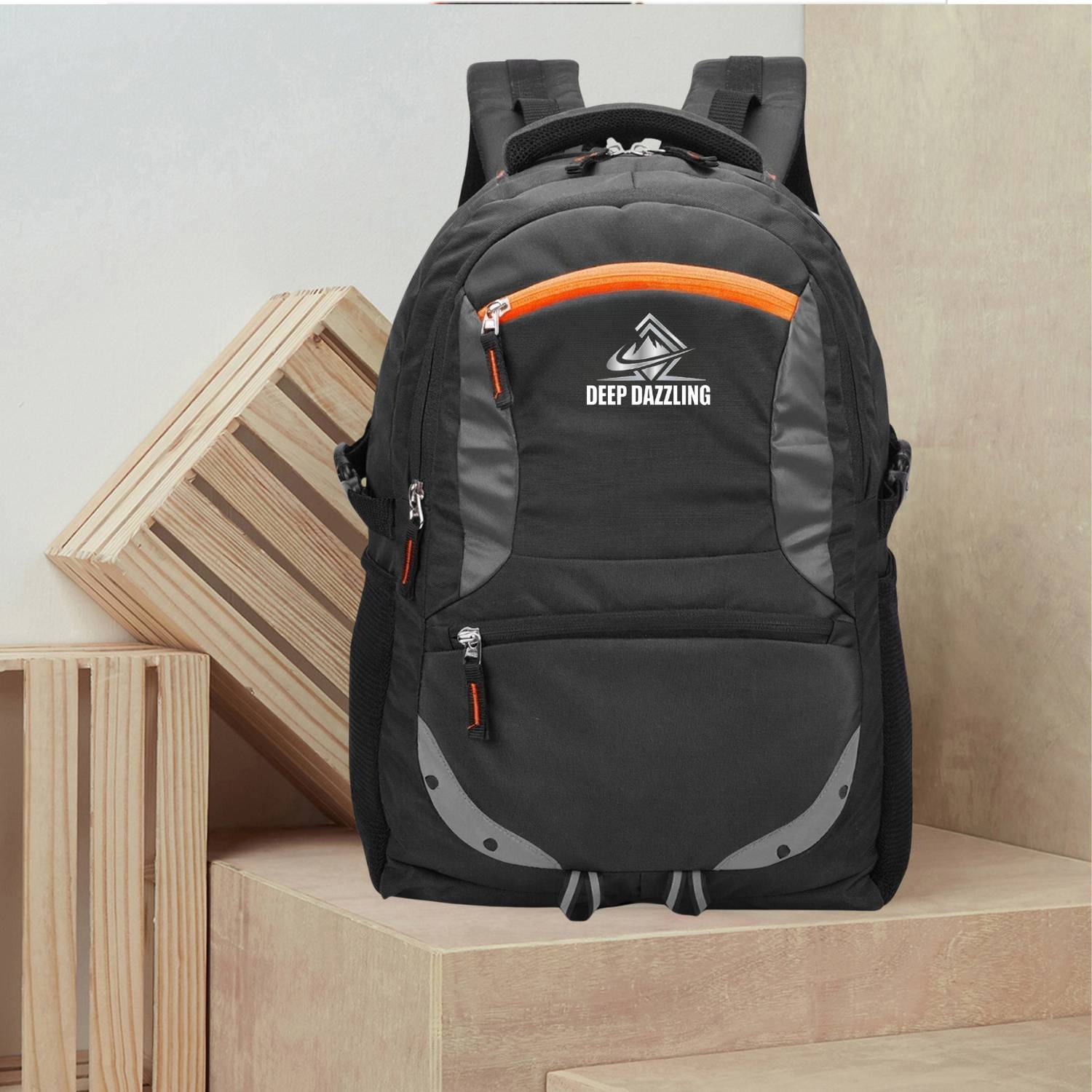 DEEP DAZZLING Unisex Spacy School Collage Bag & Backpack With Rain Cover And Reflective Strip 35 L Trolley Laptop Backpack