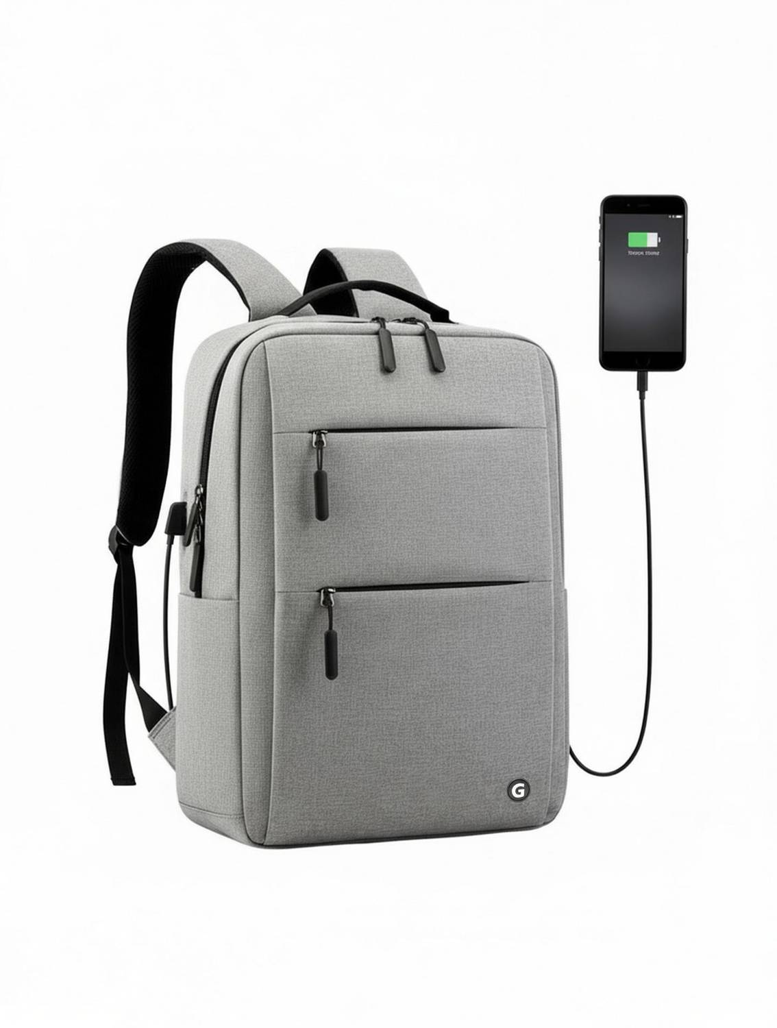 GadgetBite Graphite 20L PU Leather Laptop Backpack 15.6inch