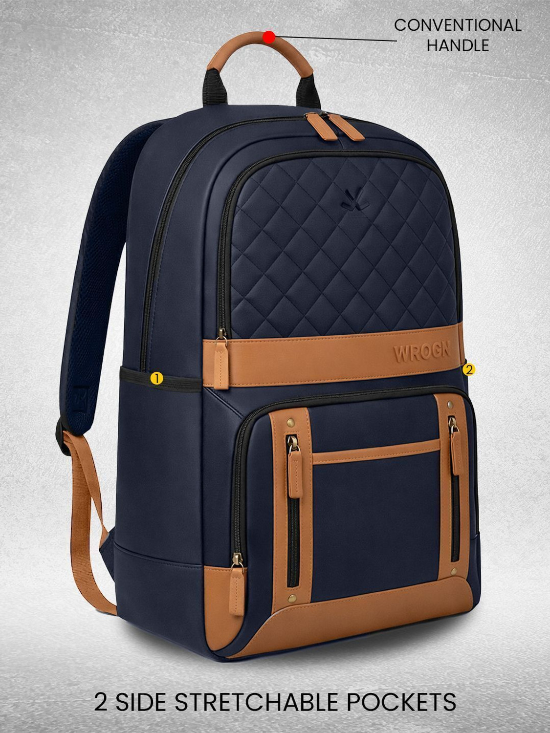 Image of WROGN Unisex Urban Pro Classic Laptop Backpack with Anti Theft Pocket & Rain Cover 40 L Laptop Backpack