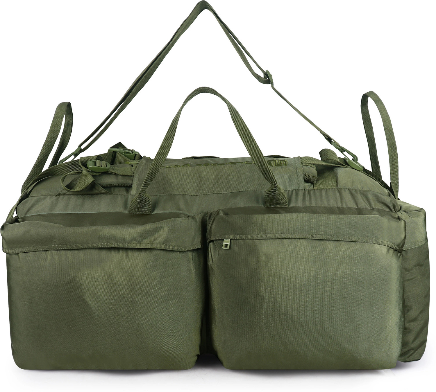 Image of SURVIVOR GEAR Heavy-Duty Polyester Army Duffel Bag with Large Capacity, Multi-Pocket Design 120 L Backpack