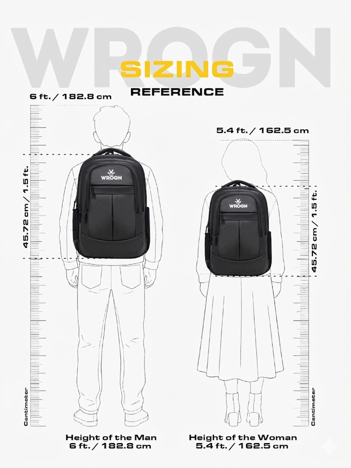 Image of WROGN Faux Leather Unisex School College Casual Office & Travel Bag with Trolley Strap 42 L Laptop Backpack