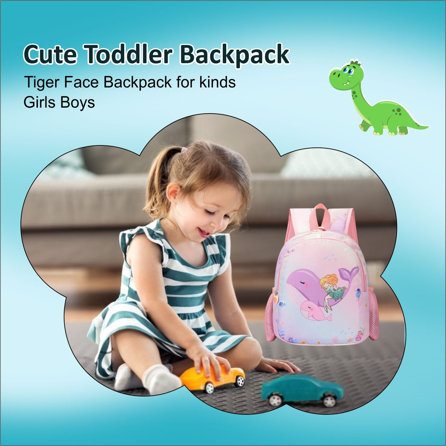 Image of Tinytot School Bag Nursery Preschool Play School Kids Bag for 2 to 5 year Child 12 L Backpack