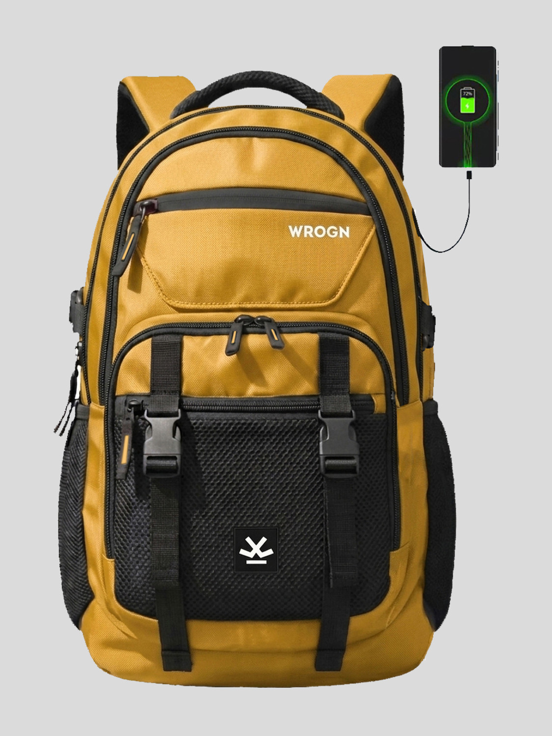 Image of WROGN Unisex Ashper 2.0 with USB Port, Rain Cover and Reflective Strip 42 L Laptop Backpack
