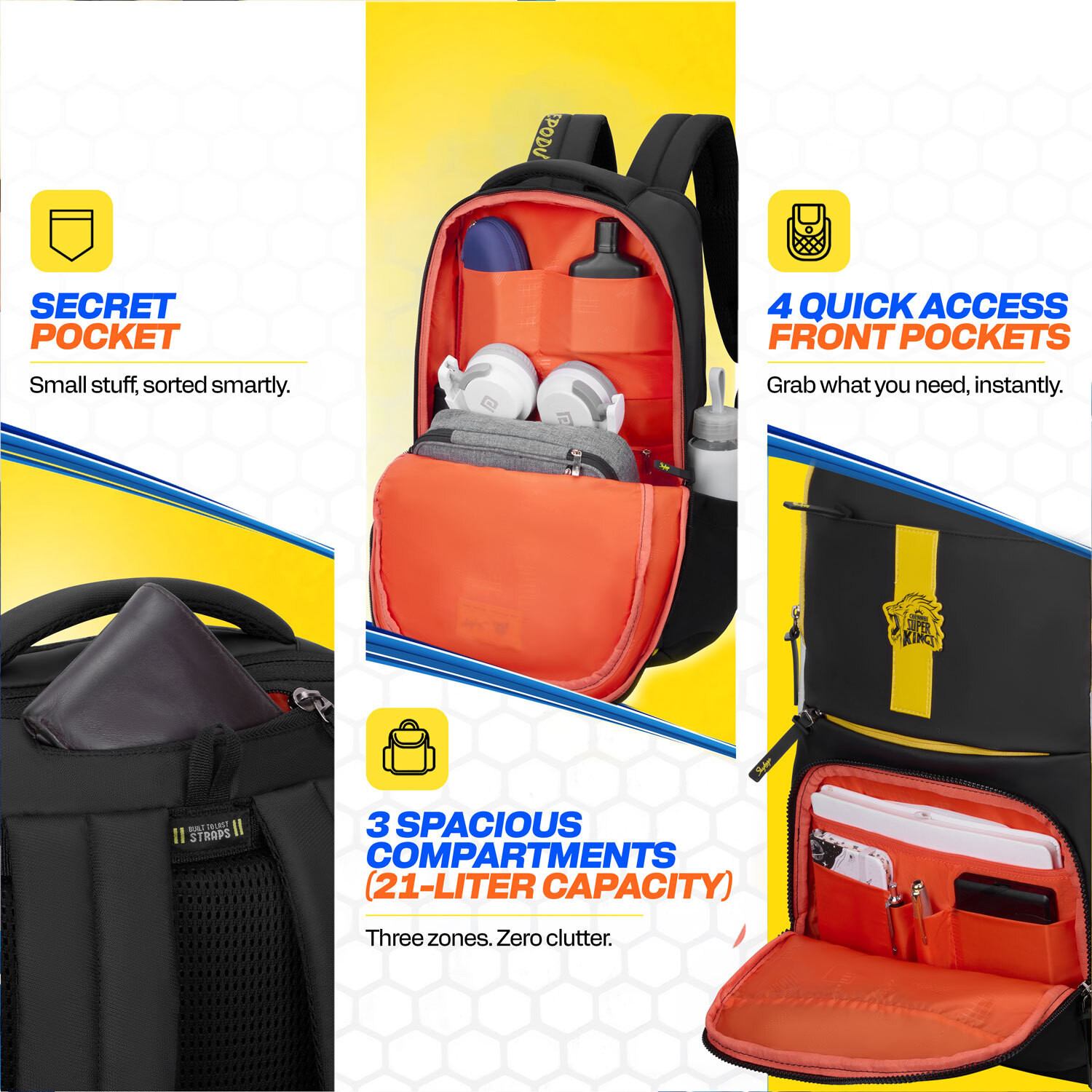 Image of SKYBAGS Thala 16.5 Inch Laptop Compatible with Tablet Sleeve, USB Port & Rain Cover 24 L Laptop Backpack