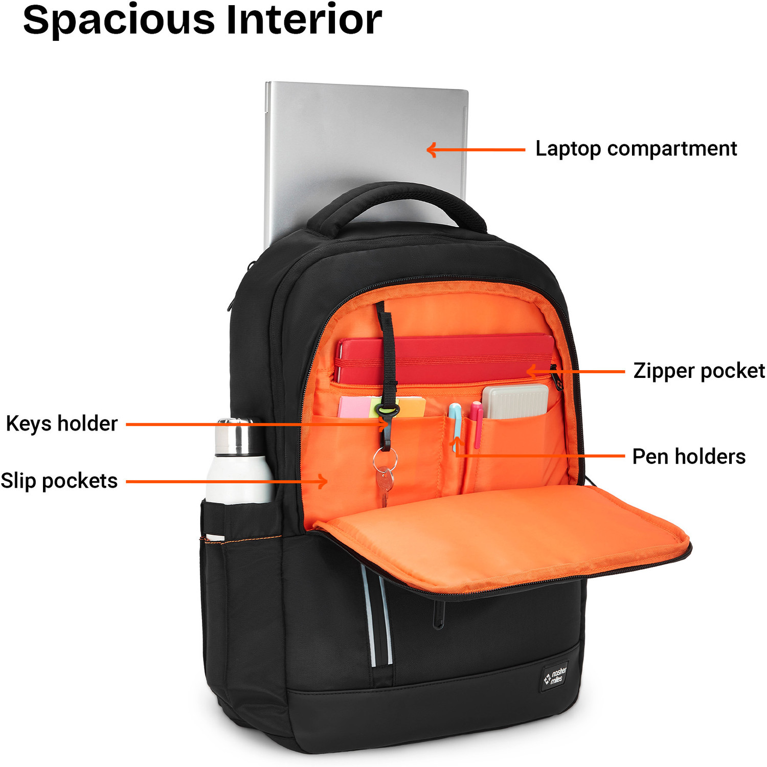 Image of NASHER MILES Nimbus Polyester Laptop Backpack for College School Office & Travel 28 L Laptop Backpack