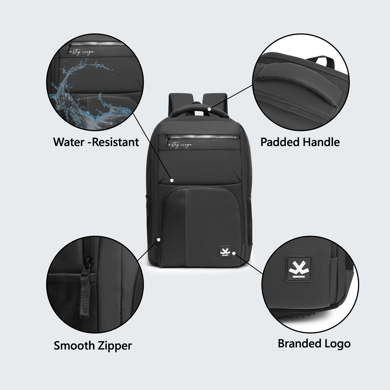Image of WROGN ALPHA Anti-Theft laptop Backpack with Extra Space Bag Office /School / Travel 35 L Trolley Laptop Backpack