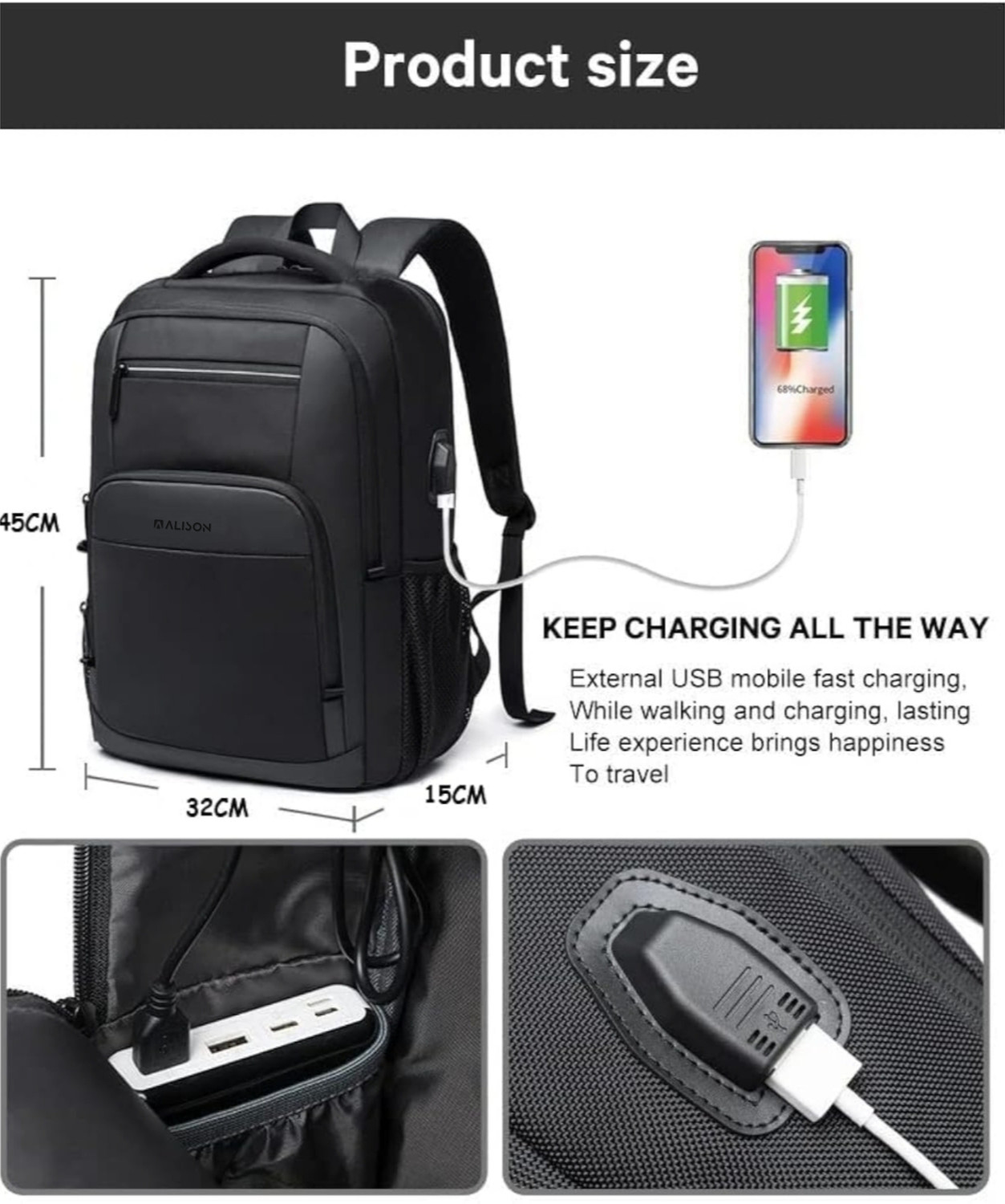 Image of Alison Premium Men Backpack 40 L Backpack