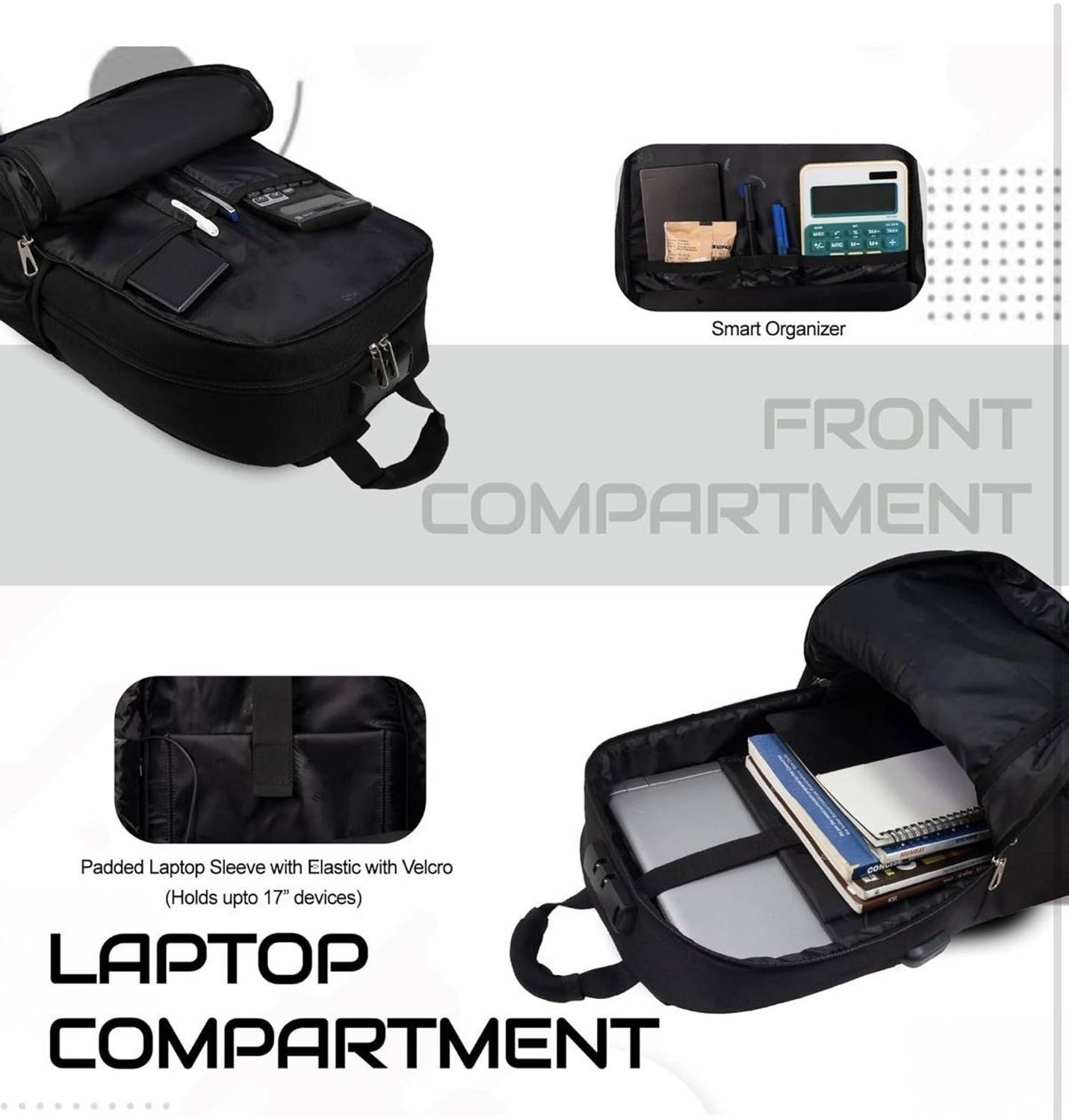 Hacker 50L Laptop Backpack with USB Charging - Image 2