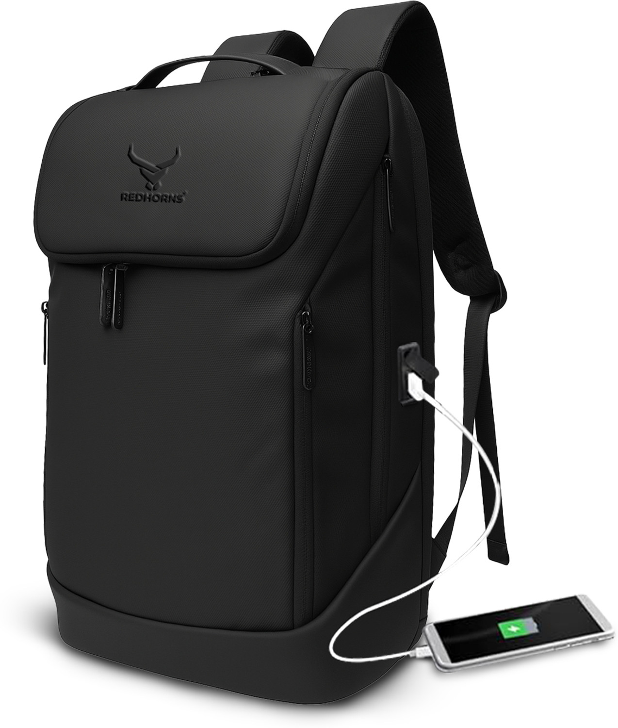 Image of REDHORNS Velocity 15.6 inch Unisex Laptop Bag Anti Theft,Water Resistant with USB Charging 24 L Laptop Backpack