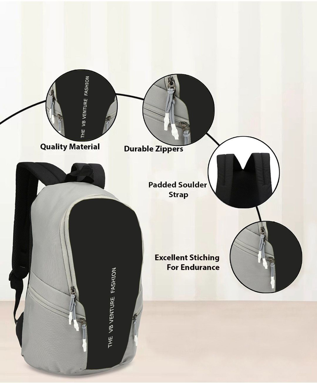 Image of VB VENTURE Daypack designed for travel, commuting, and everyday carry lightweight backpack 23 L Backpack