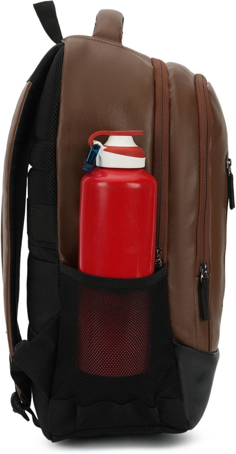 WROGN 35L 15.5 Inch Faux Leather Laptop Backpack - Image 5