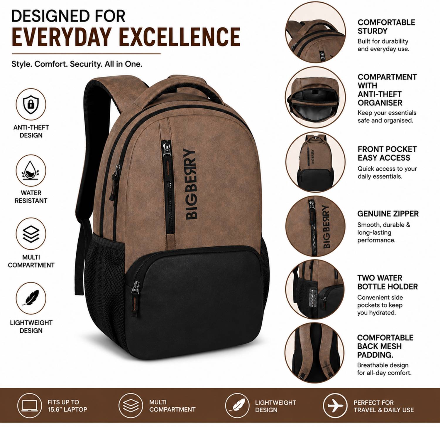 BIGBERRY NEWAGE 28 Ltrs Backpack - Image 5