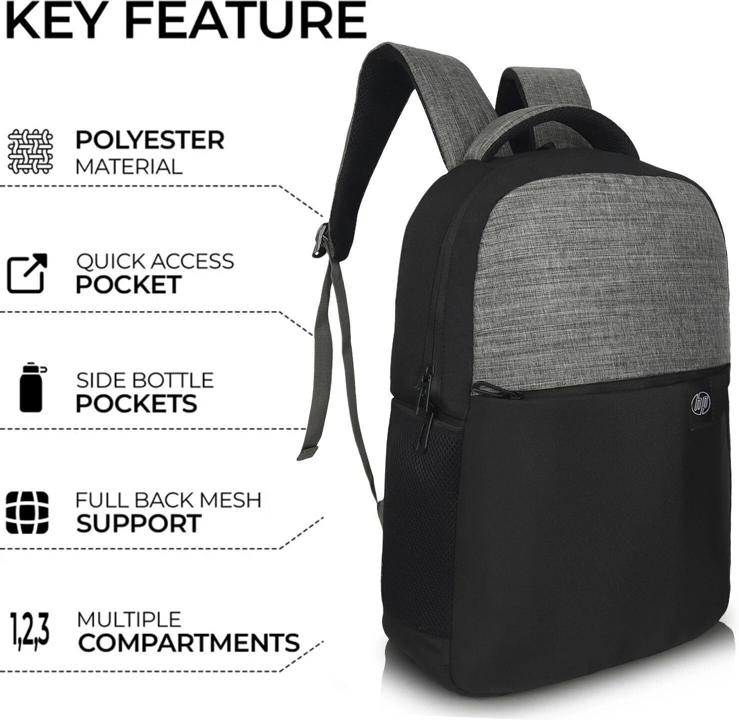 Image of HP 15.6-inch Trolley Pass-Through; Padded Back Panel-1 25.1 L Trolley Laptop Backpack