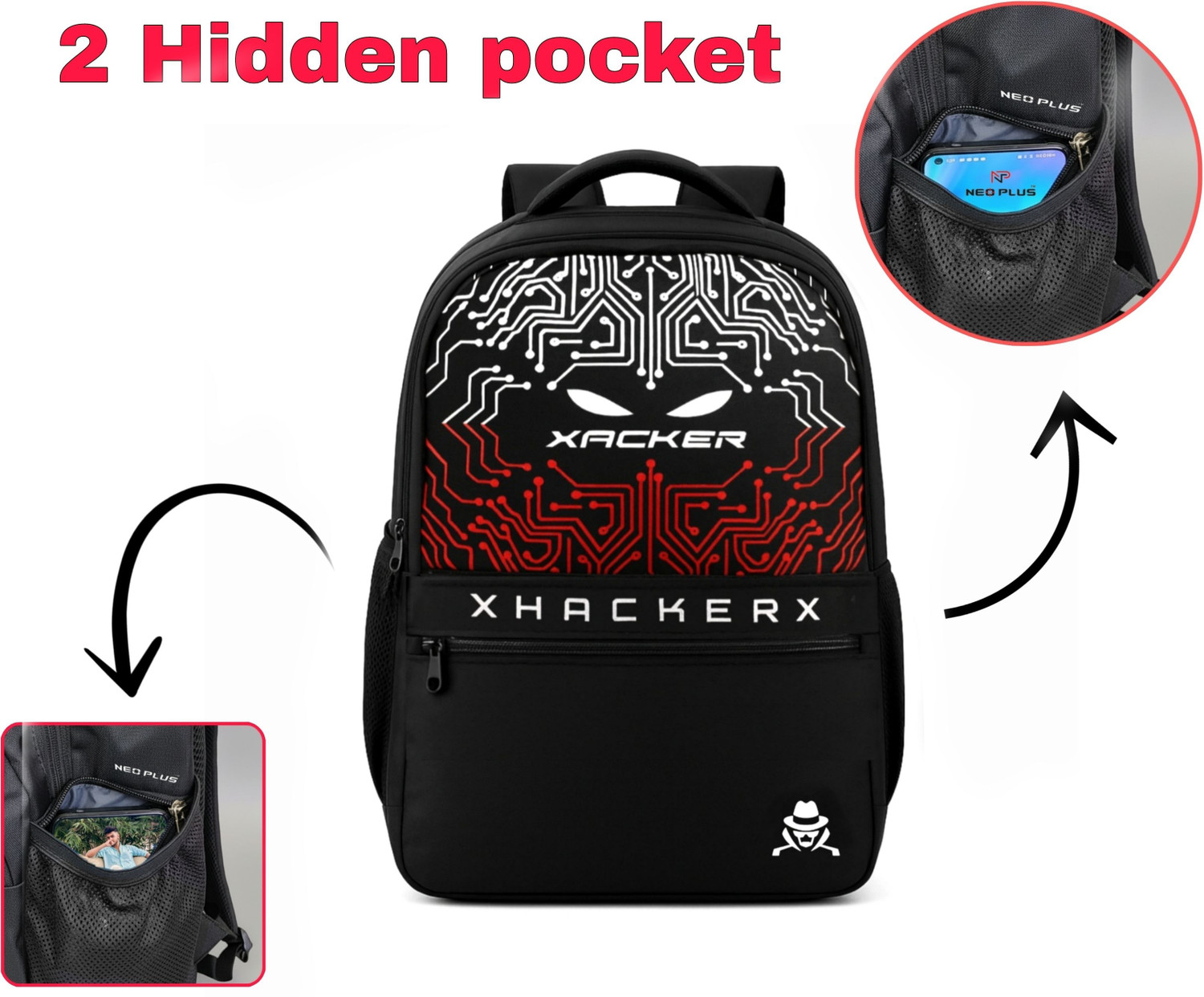 Image of Yakuza for Men & Women Stylish X-Hacker printed bag Office, Travel & College Backpack 35 L Laptop Backpack