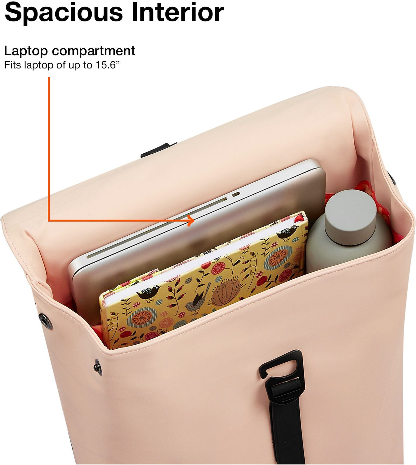 Image of NASHER MILES Soho Laptop Backpack for Men & Women|Collage /Casual /School|25L,Pink 25 L Laptop Backpack