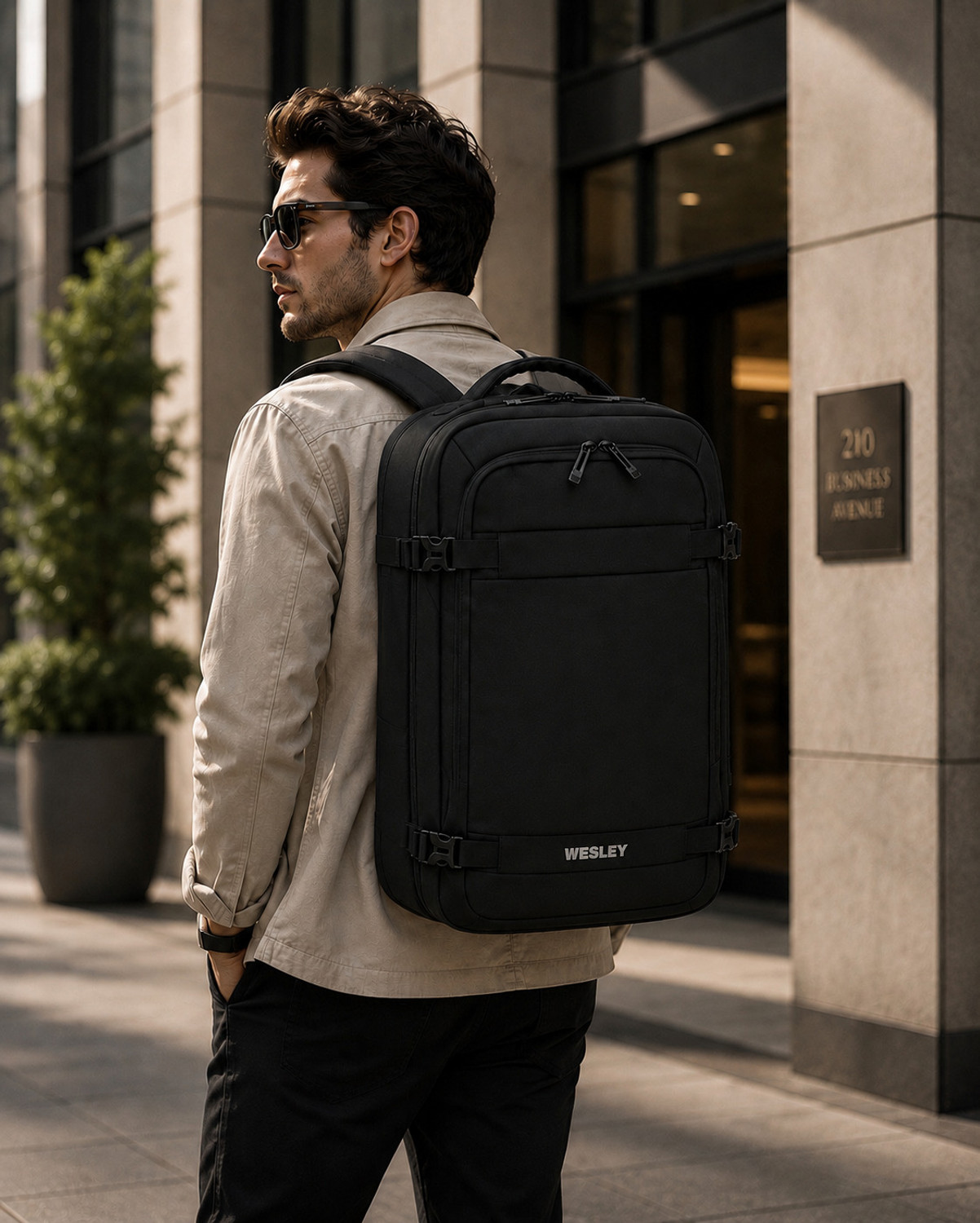 Image of WESLEY Luxur Overnighter Expandable AntiTheft feature Weekender /business /Travel /luggage 45 L Laptop Backpack