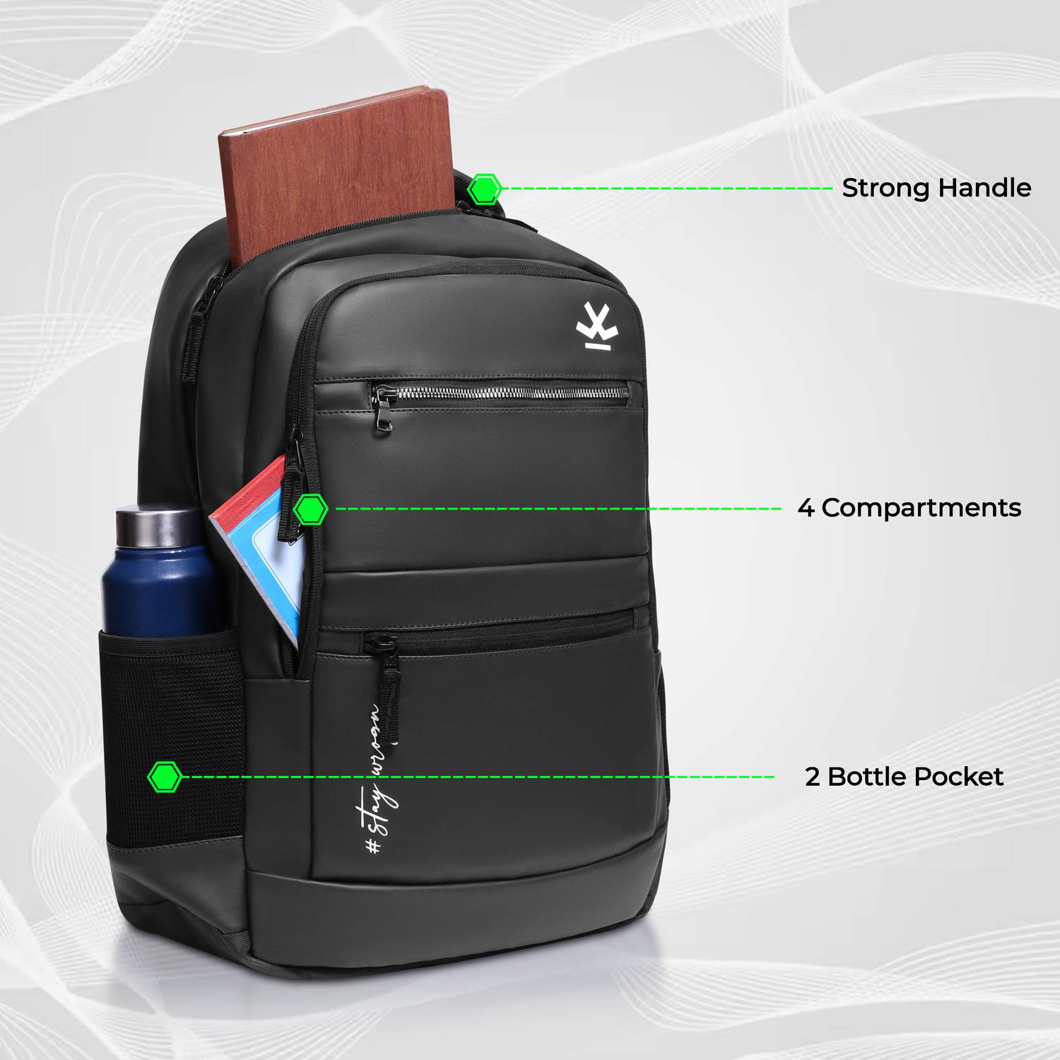 WROGN VINTAGE Anti-Theft 35L Laptop Backpack - Image 3