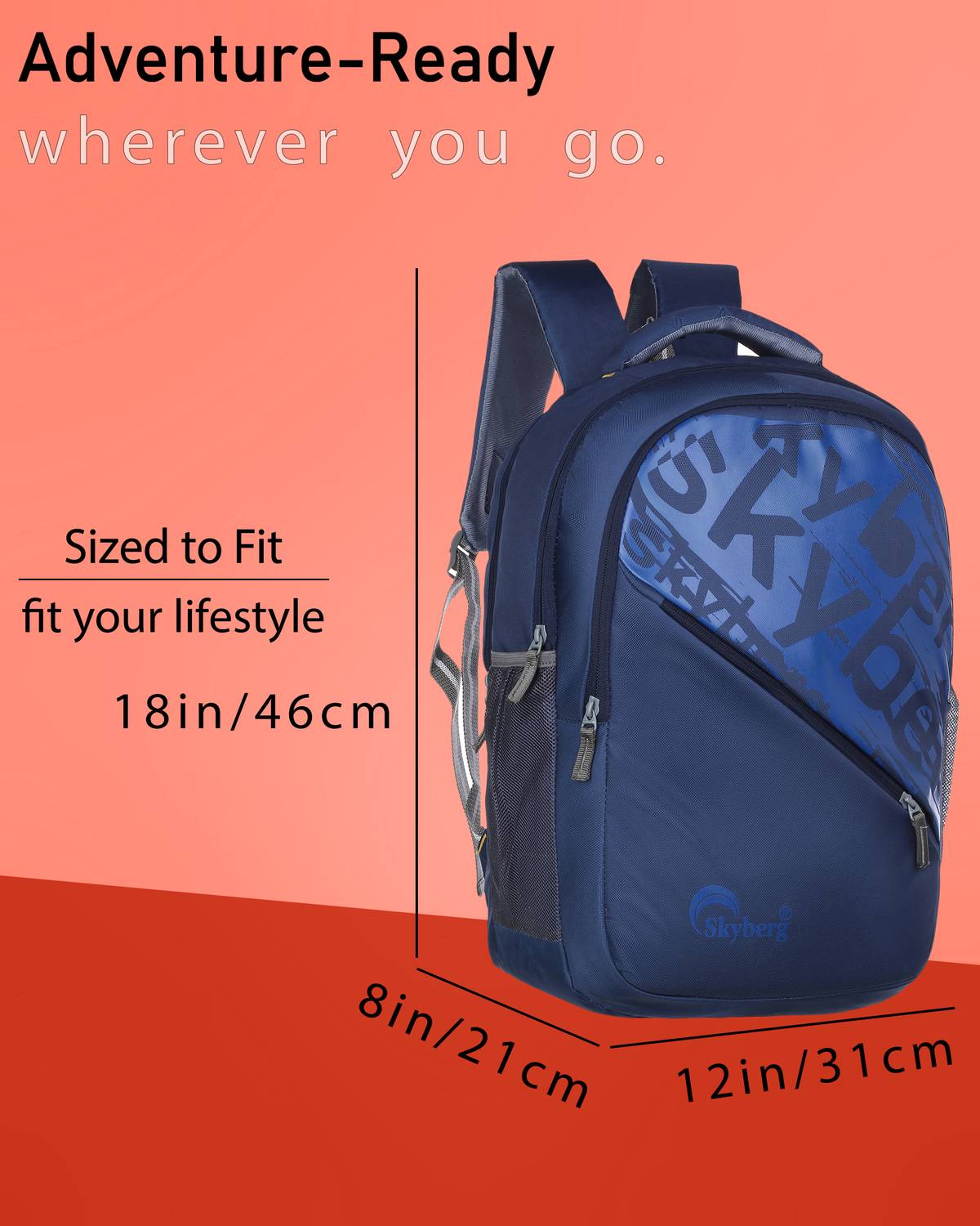 Skyberg 45L Waterproof Laptop Backpack Pack of 45 - Image 3