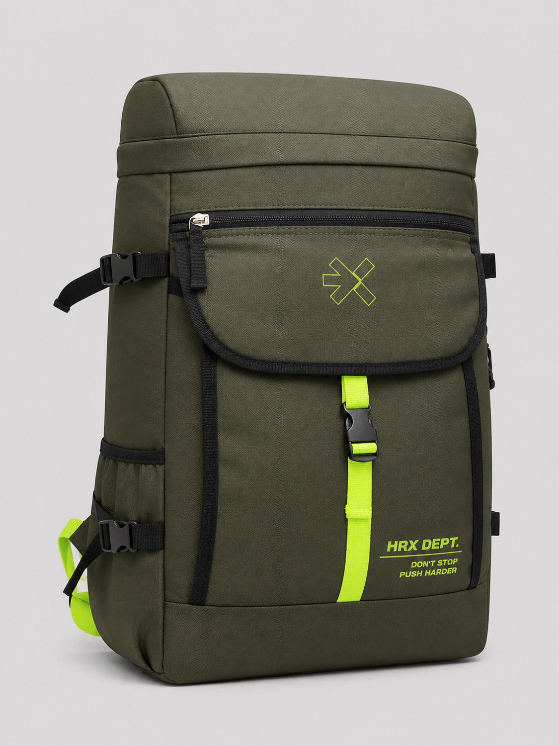 Image of HRX by Hrithik Roshan Unisex Bag with Rain Cover Travel / Office / Trekking 35 L Laptop Backpack