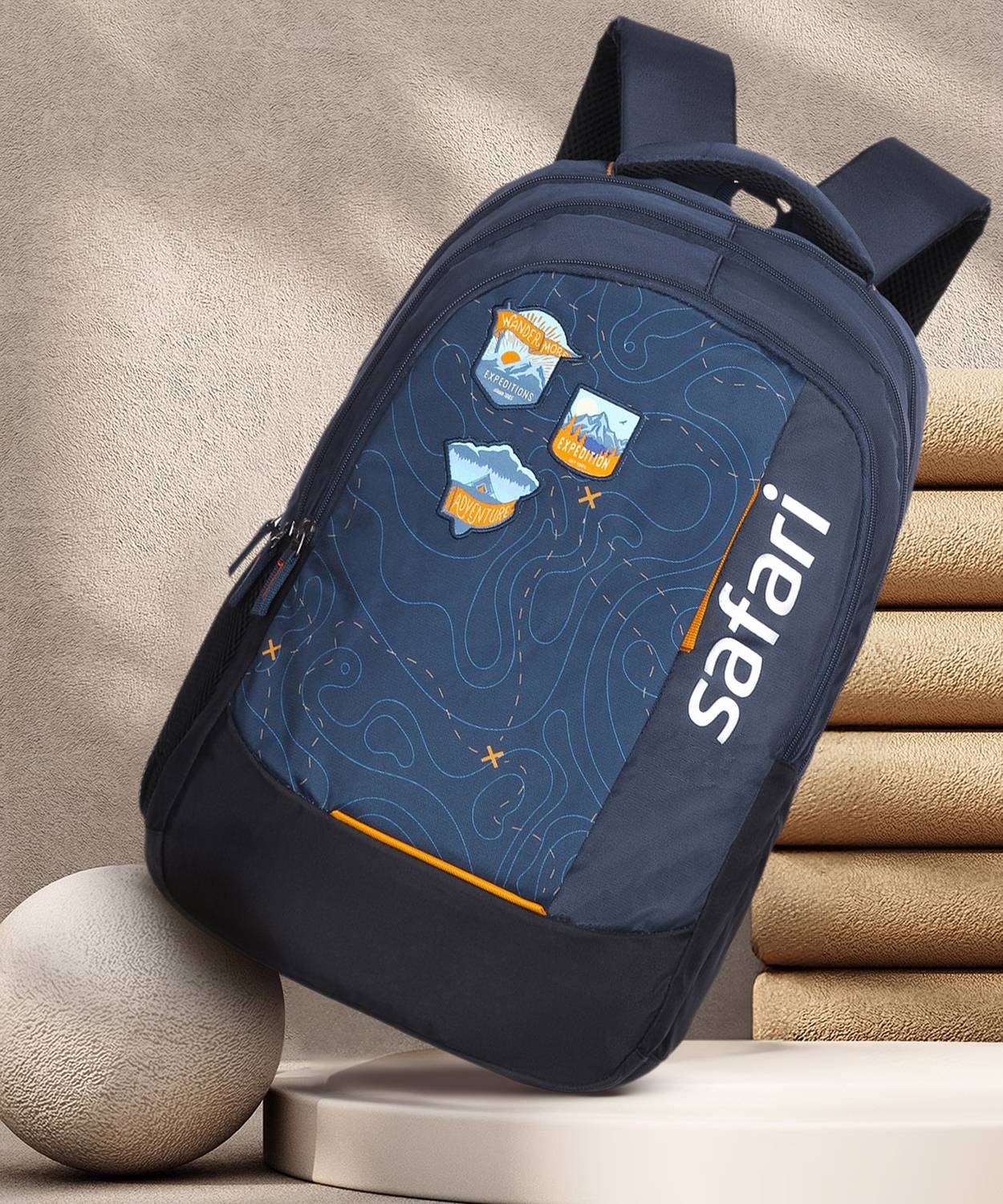 SAFARI Large 37 L Backpack trio12 (Blue)