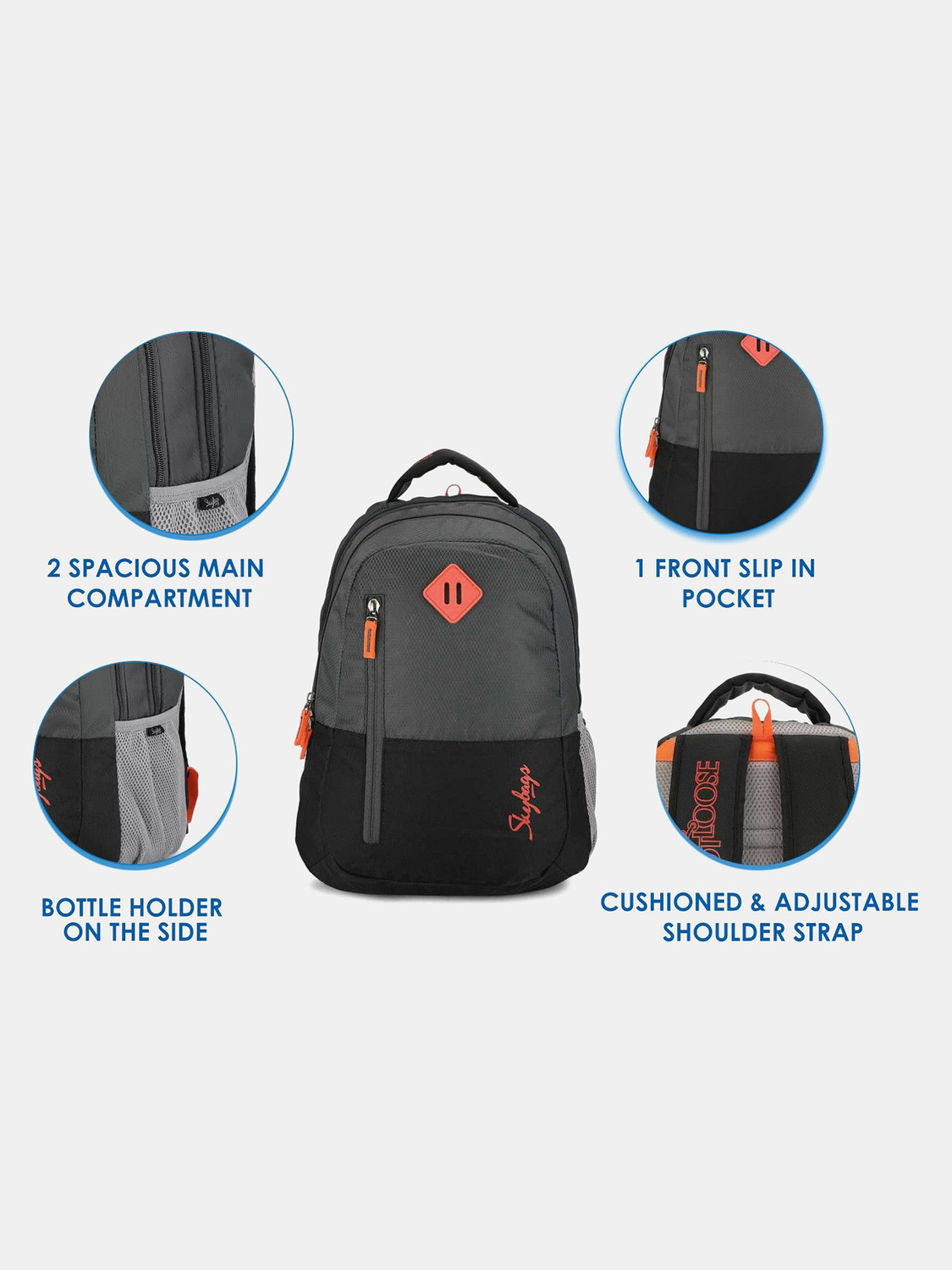 Image of SKYBAGS BPLEO3GRY 26 L Trolley Backpack