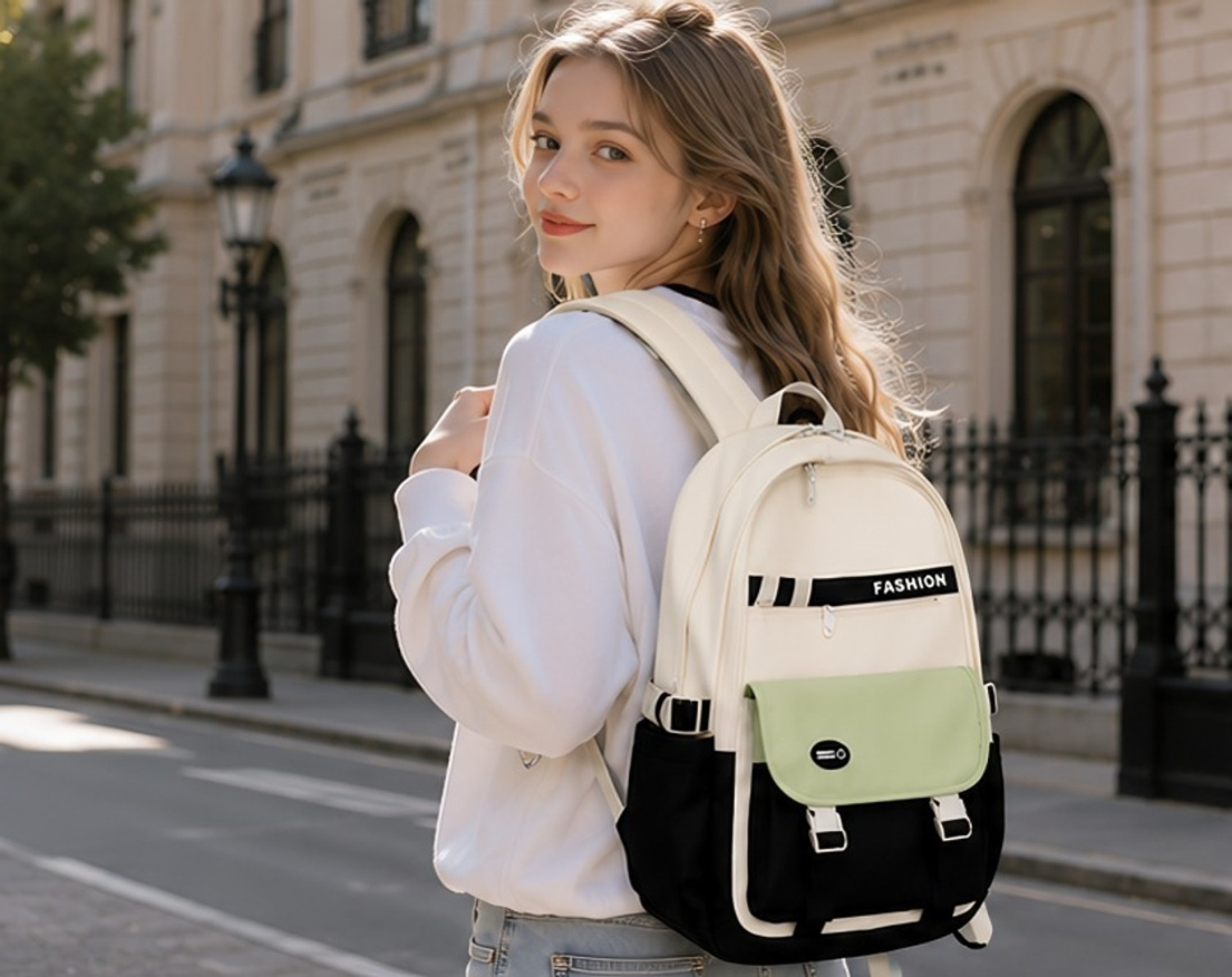 Image of arisen Unisex Panda Style Korean Backpack Waterproof College & Travel Backpack 40 L Trolley Backpack