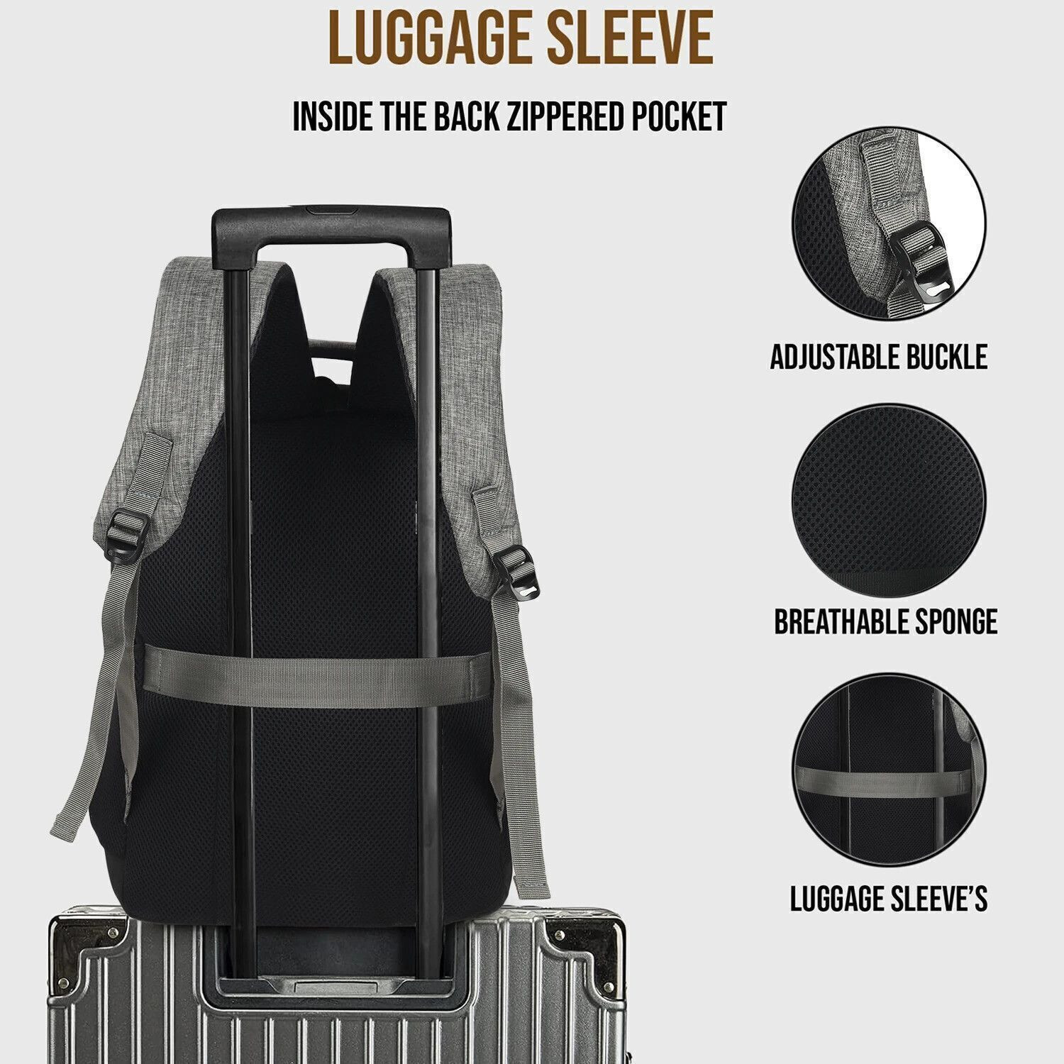 Image of HP 15.6-inch Trolley Pass-Through; Padded Back Panel-1 25.1 L Trolley Laptop Backpack