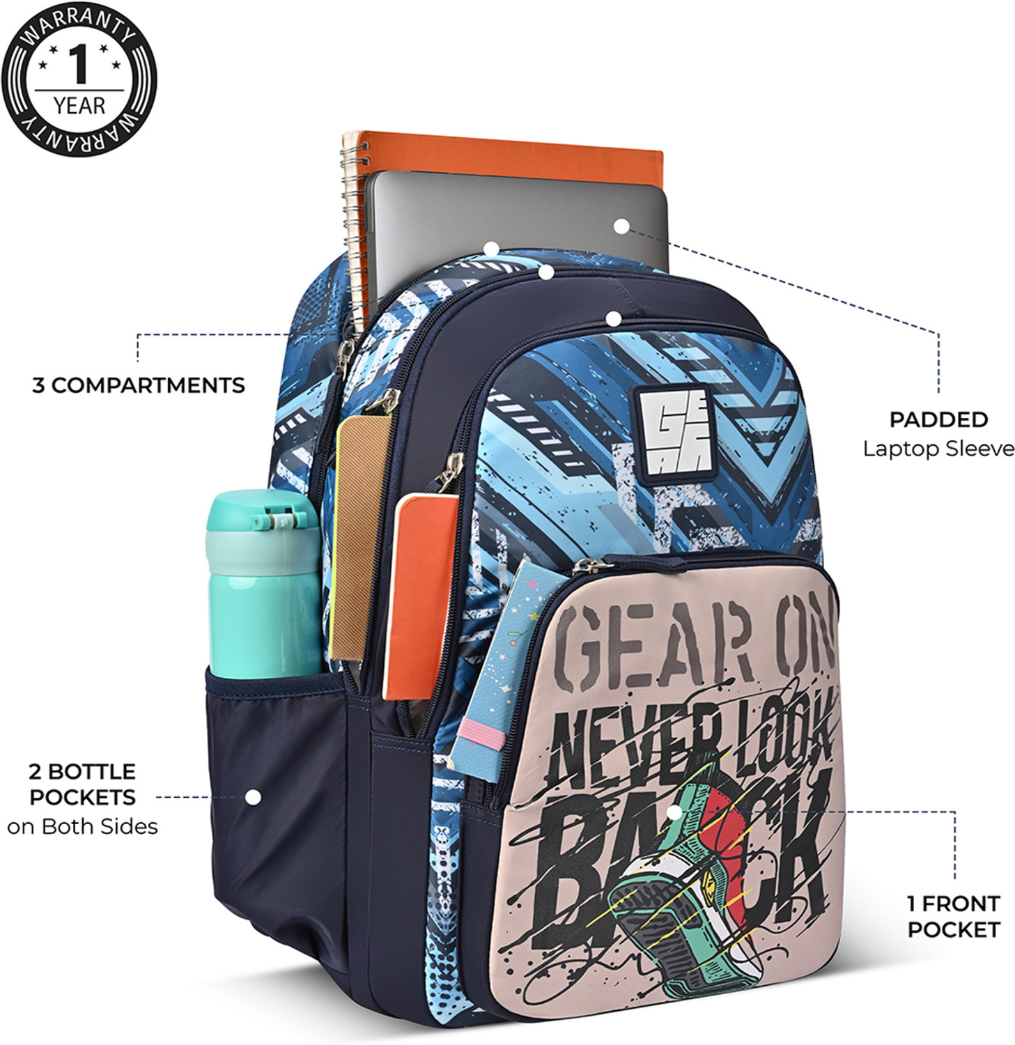 Image of Gear Small 20 L Backpack ECO FROLIC BACKPACK 17 (Blue)