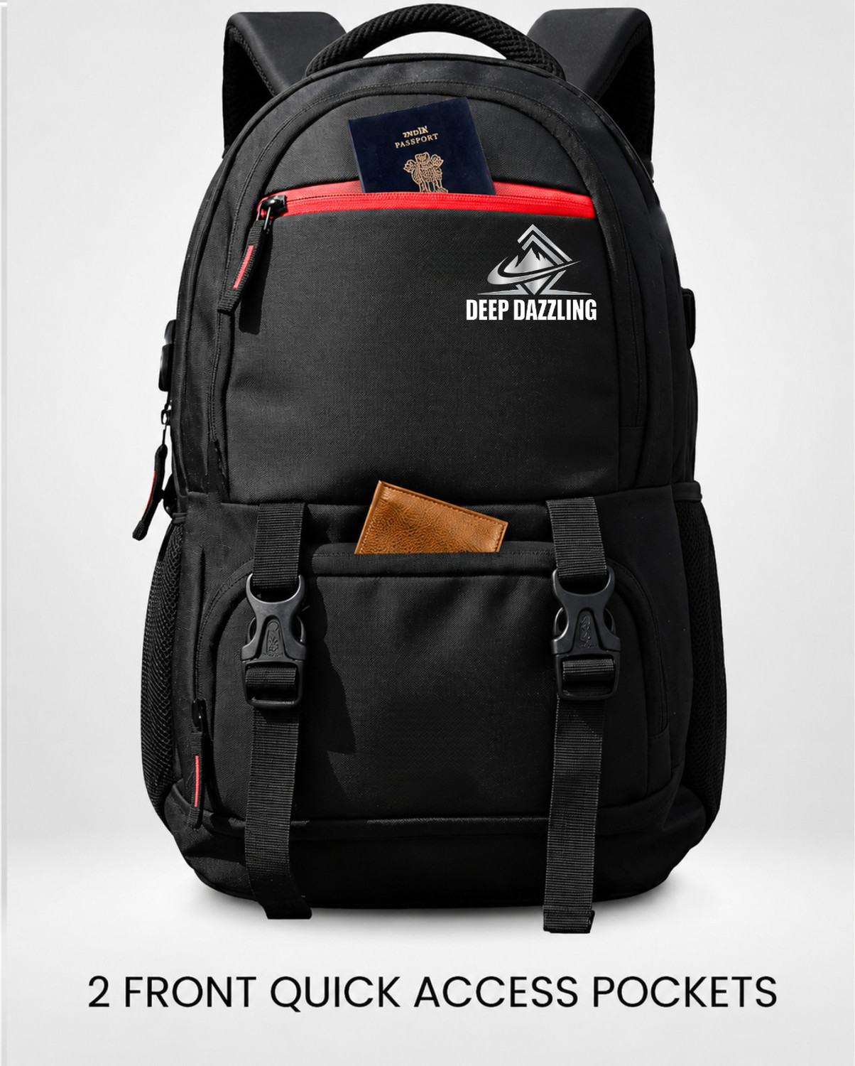Image of DEEP DAZZLING Unisex Spacy School Collage Bag & Backpack With Rain Cover And With USB Port 40 L Trolley Laptop Backpack