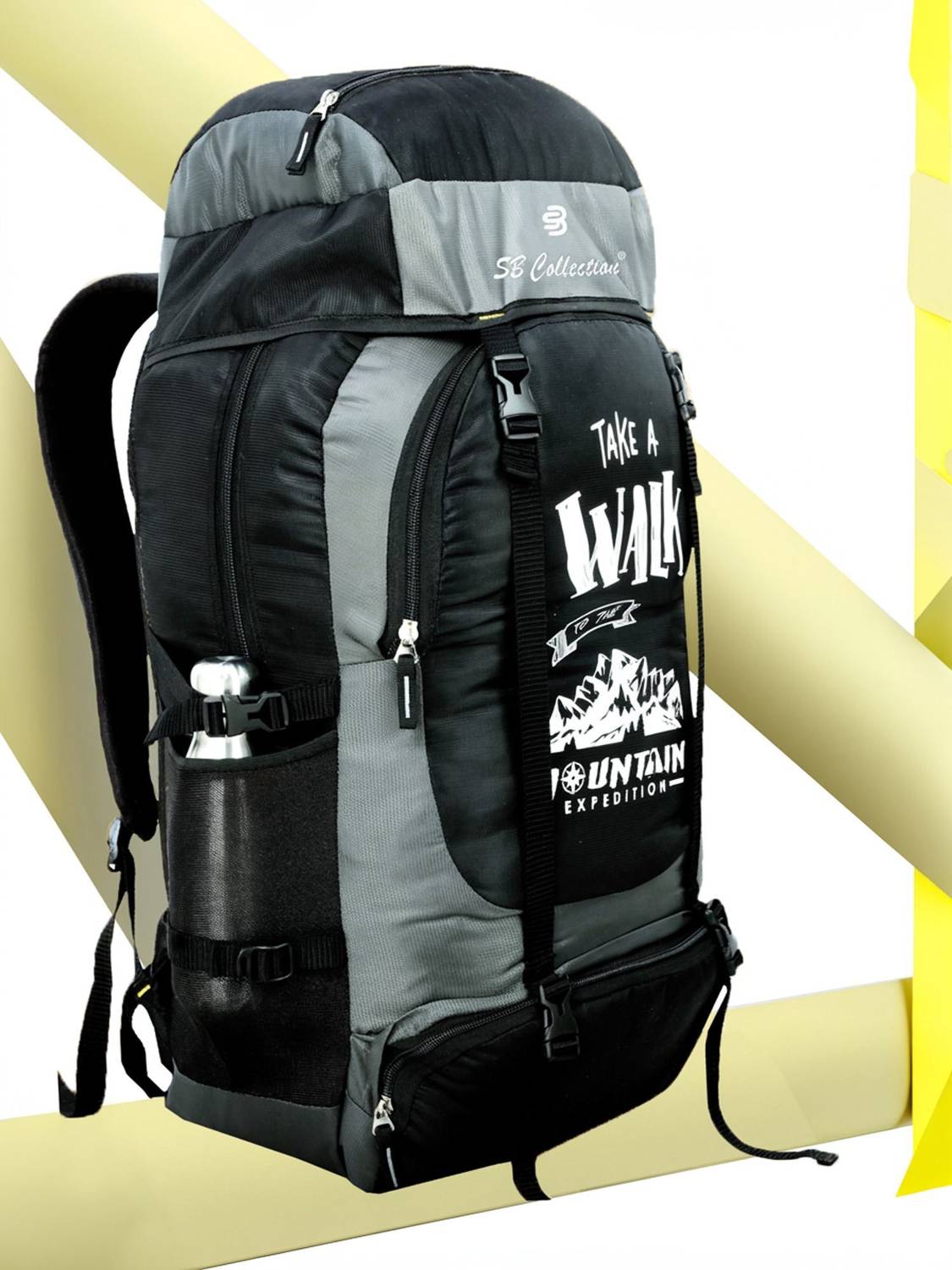 SBCOLLECTION Stylish 4 Zipper Compartment for Eventually Use Splash and Dust Proof 65 L Backpack