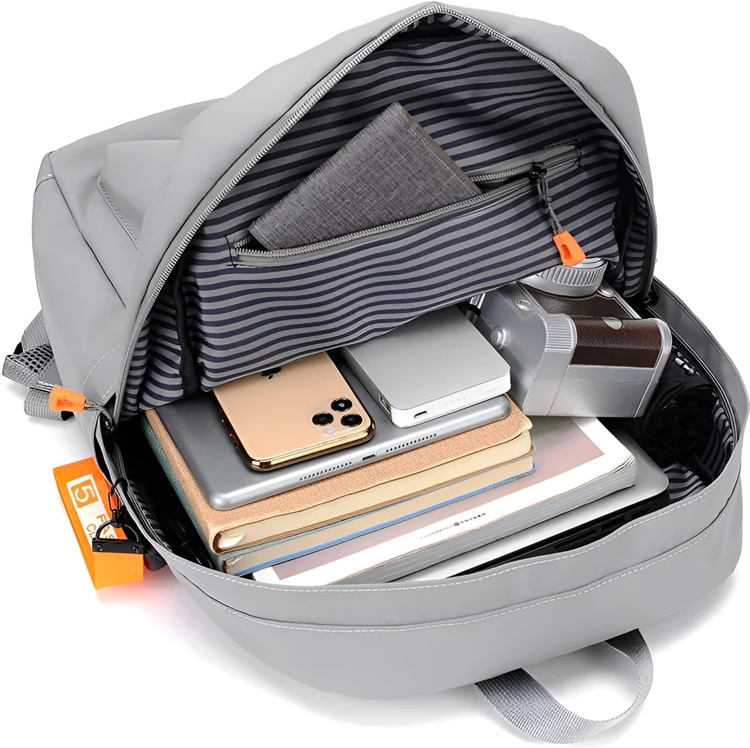 Image of Happykids Backpack For Men & Women,With Charging Port, Bottle Pockets, 22 L Backpack