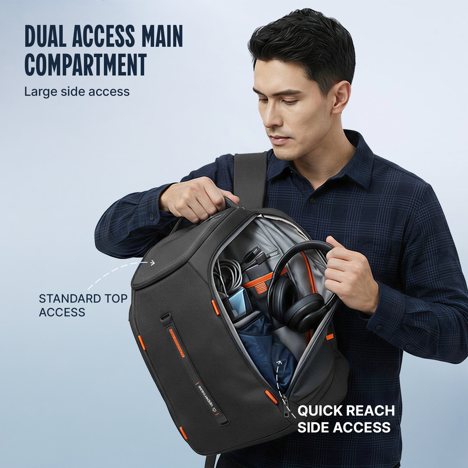 Image of Uppercase Vortex Alphatech Pro 15.6 inch Laptop Backpack with iPad Compartment & Snaplift Tech 22 L Trolley Laptop Backpack