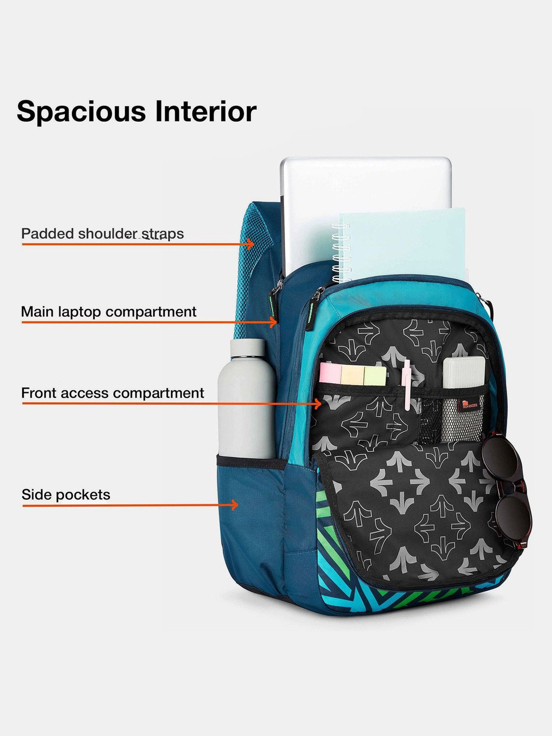 Image of NASHER MILES Physics | 3 Compartments | Rain Cover | Casual | College | School 31 L Laptop Backpack