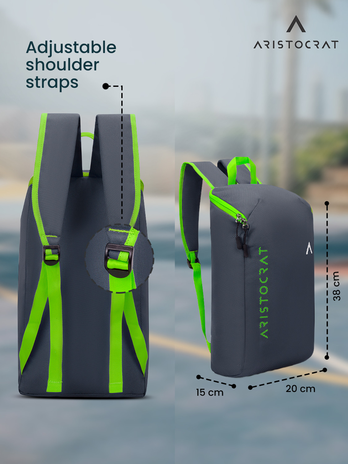 Image of ARISTOCRAT Berry Casual Daypack with Adjustable Shoulder Strap | Gym,Travel & Everyday Bag 11 L Backpack