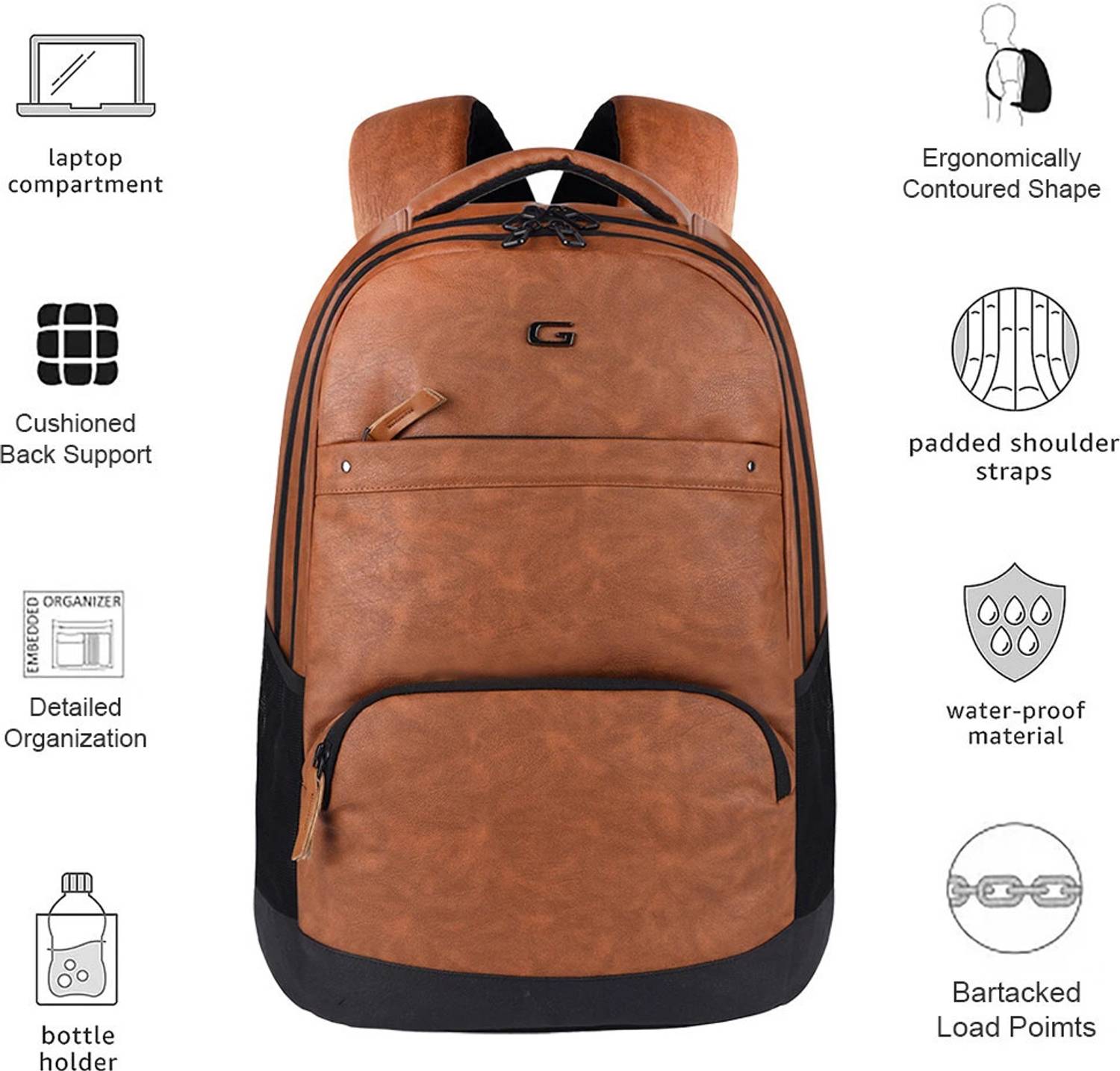 Gear Vintage 2 33L Leather Laptop Backpack - Image 5