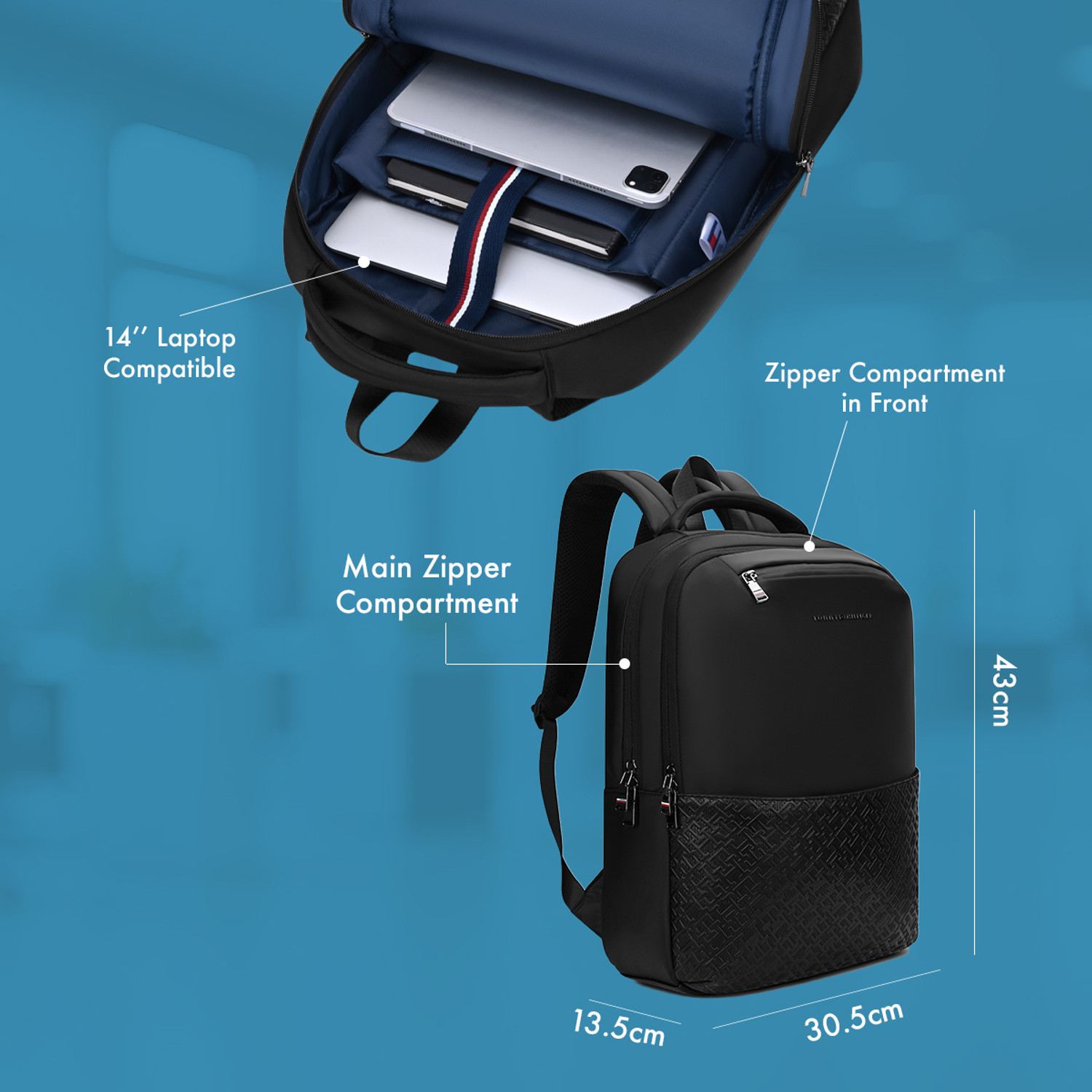 Image of TOMMY HILFIGER LUMO 10.88545 L Laptop Backpack