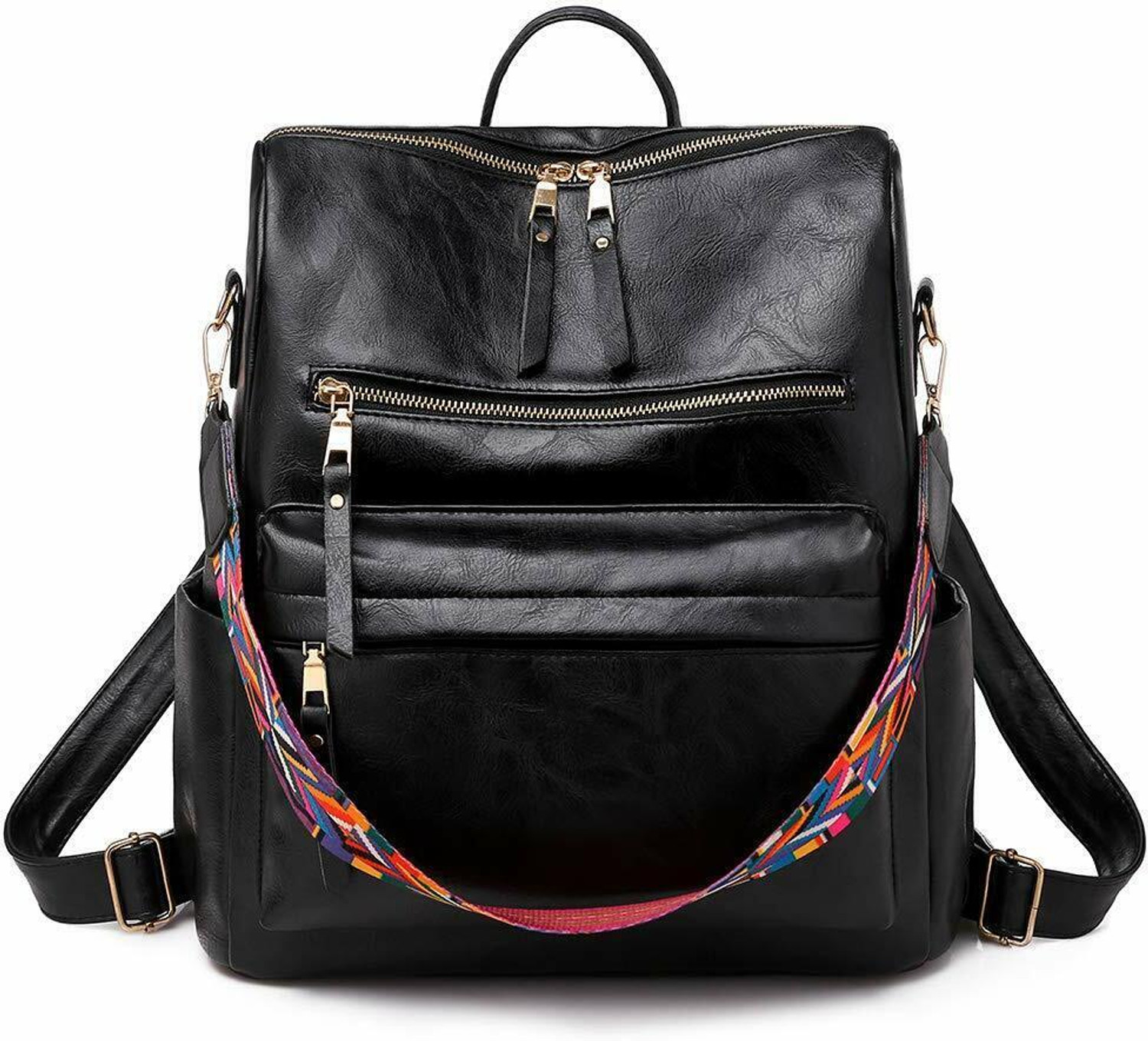 Image of TrueArch Backpack Women Leather Convertible Shoulder Bag Anti theft Satchel Sling Travel 25 L Backpack