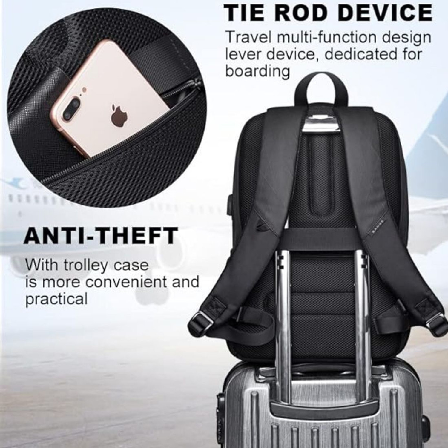 Image of Nexfo Gets Better Ap sFlight Cabin Approved Carry On with 16 inch Laptop Compartment 45 L Backpack