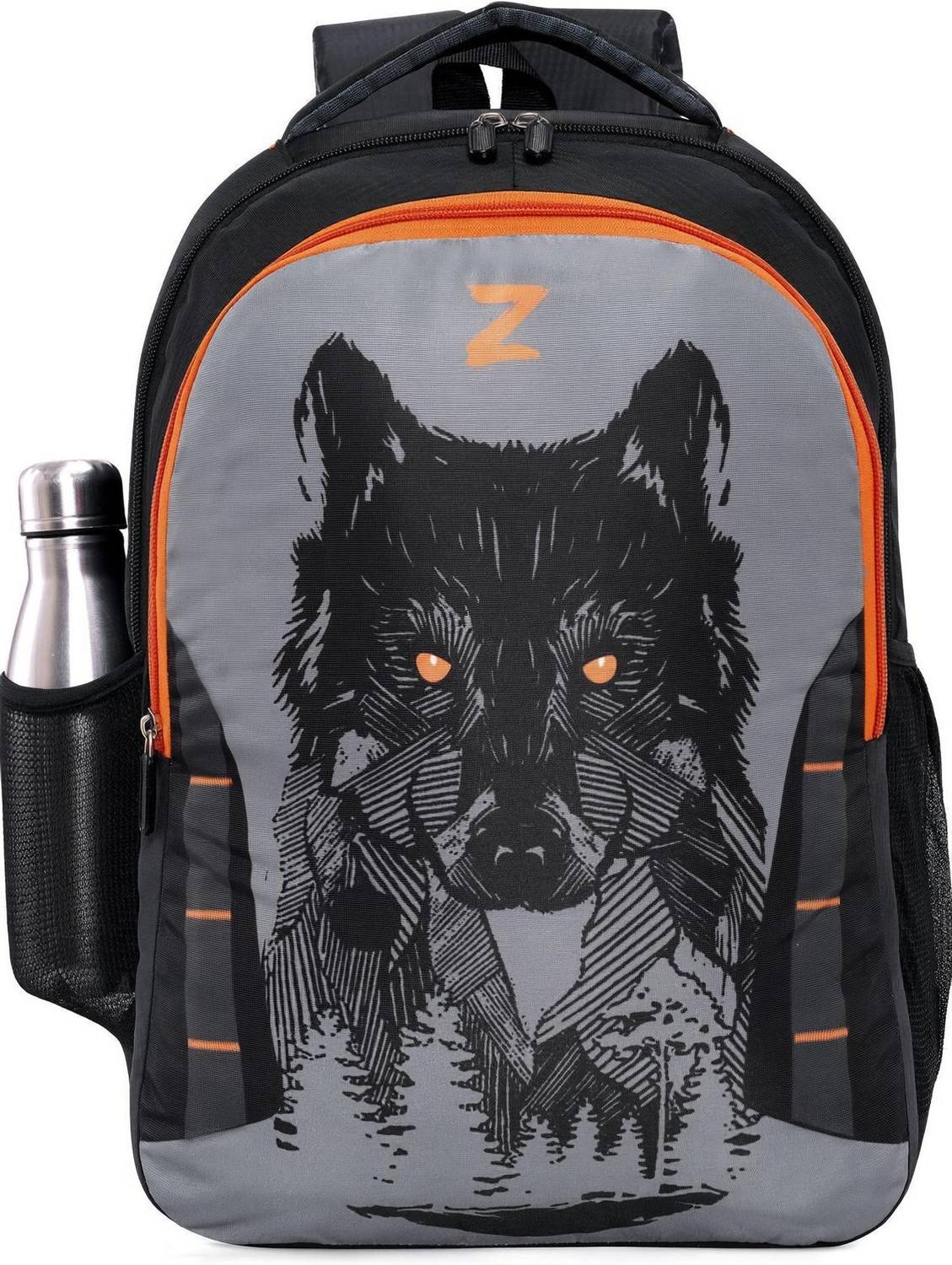 ZERUS Trendy Wolf Print Backpack for Men & Boys Perfect for School College and Travel 35 L Laptop Backpack
