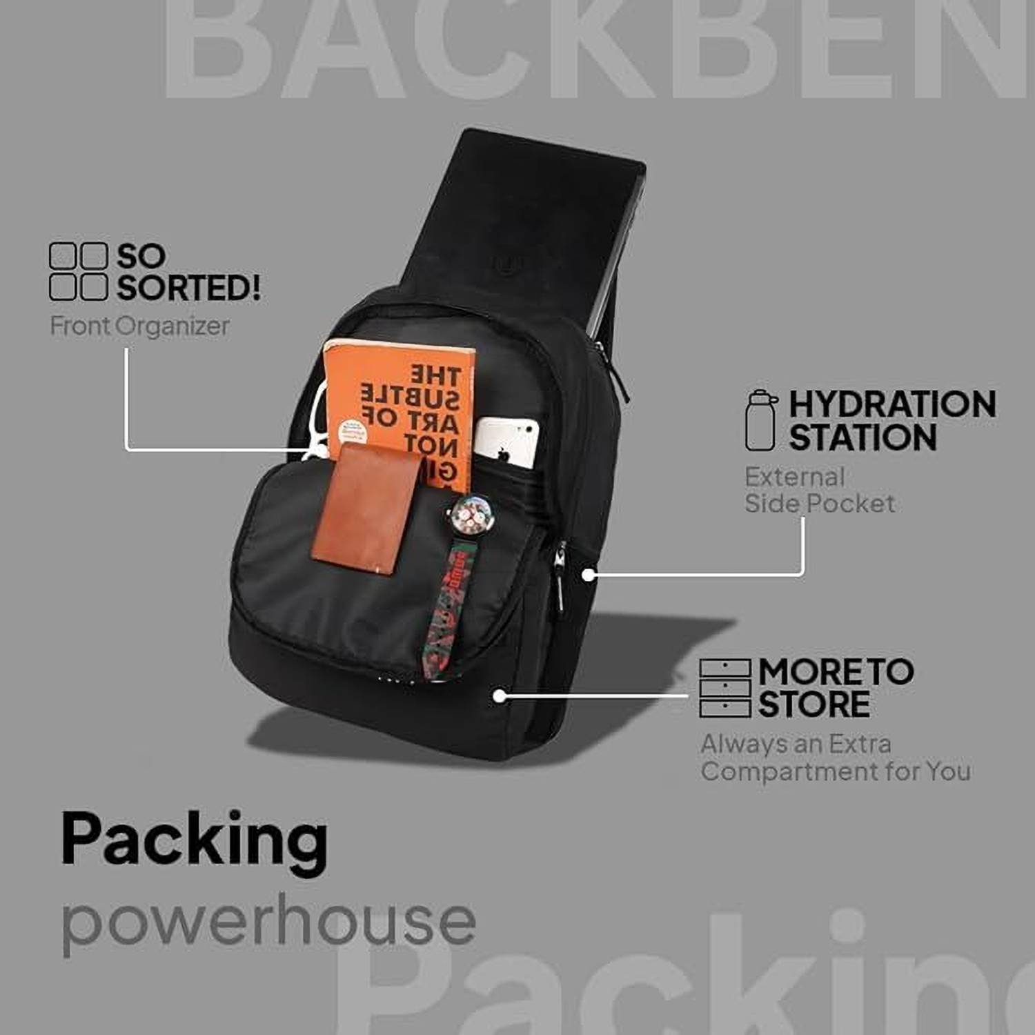 Log-Star 35L Backbencher Laptop Backpack Pack of 35 - Image 4
