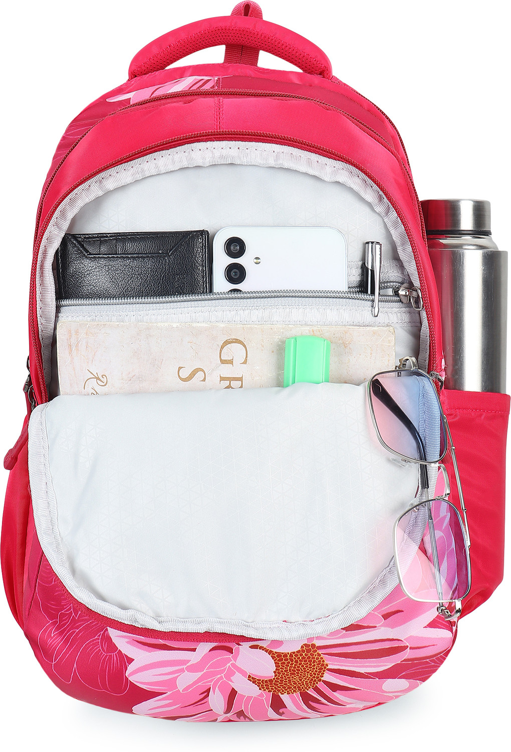 Image of HI-SPEED Large 31 L Laptop Backpack Backpack (Red, Pink)