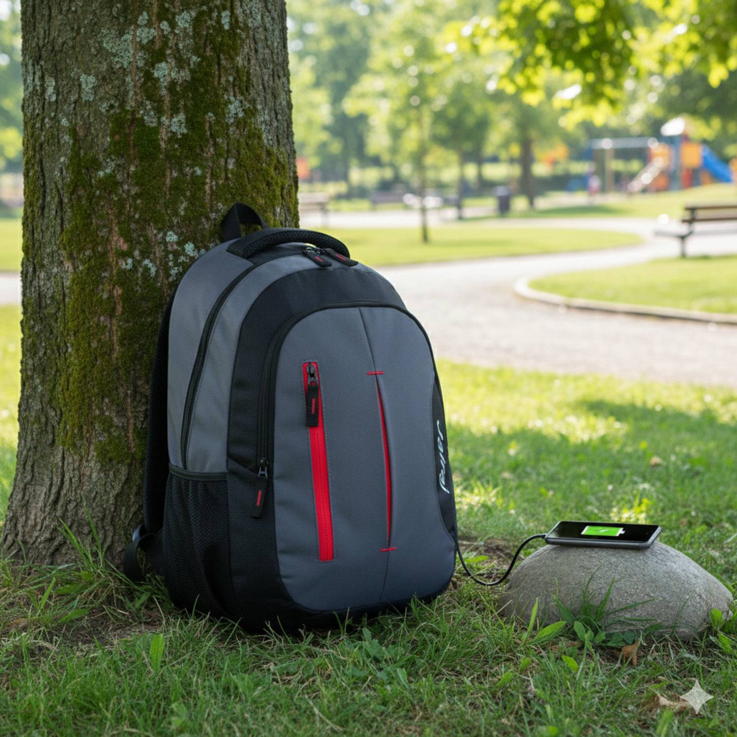 JairaJ 36L Black Laptop Backpack with USB Charging - Image 5