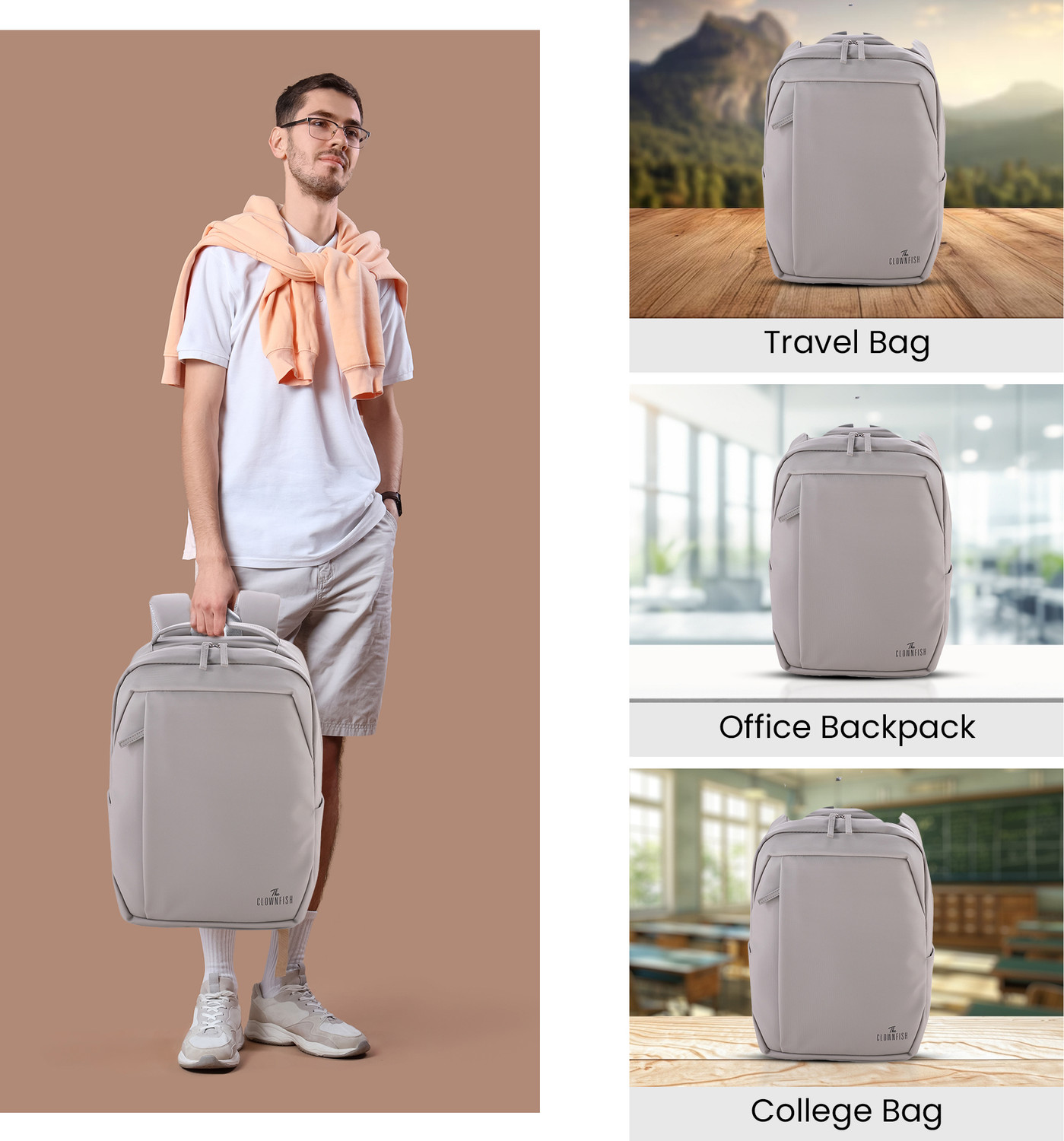 Image of The CLOWNFISH Waypoint Series Travel Backpack 15 L Backpack