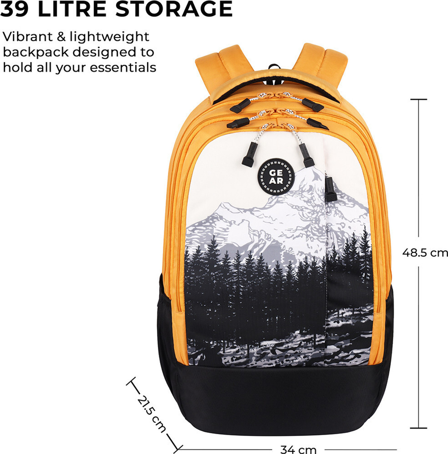 Image of Gear Large 39 L Backpack Alpine 19 inch Boys (Yellow)