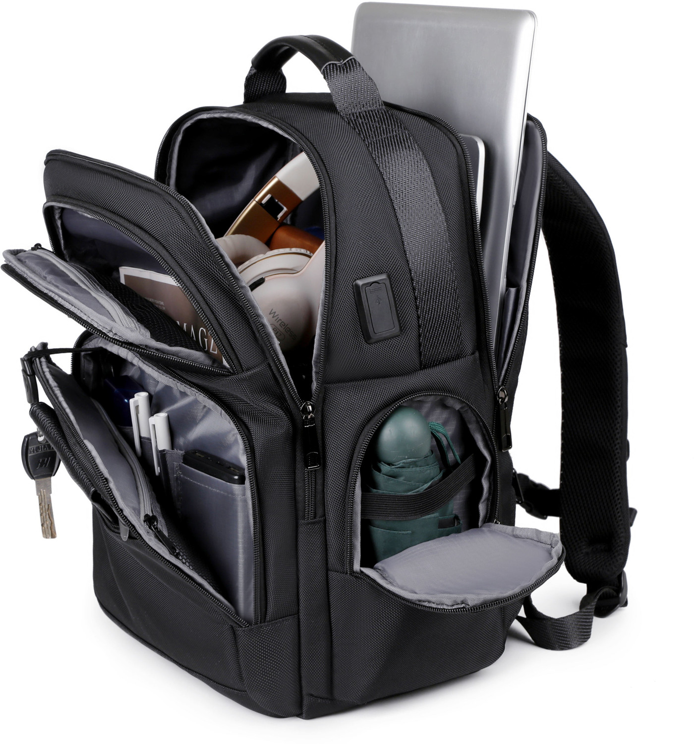 Image of CarryTrip Bag With 2 Large Compartments And 4 Pockets,2Side Pockets And Strong Handle 17 L Laptop Backpack