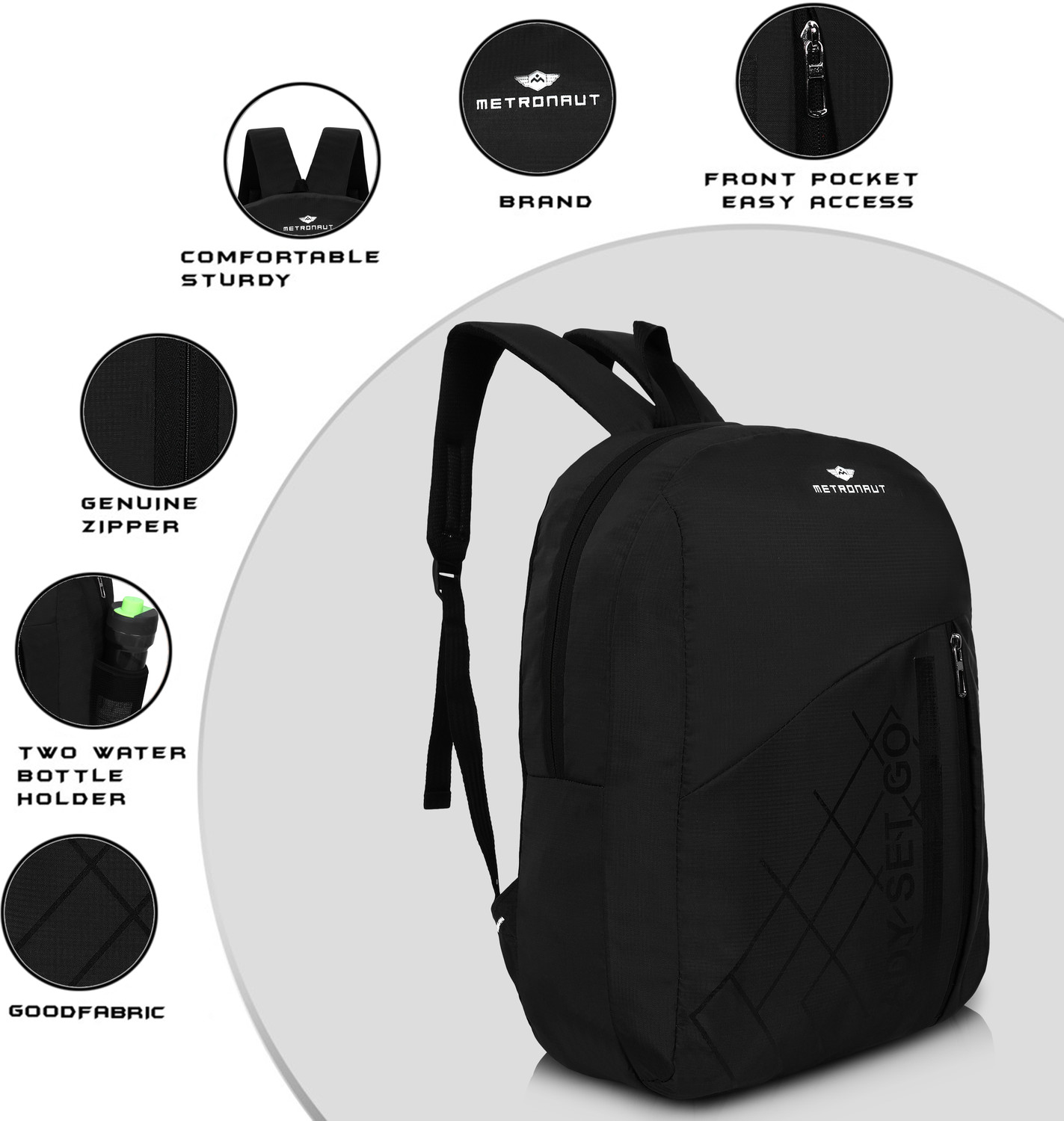 Image of METRONAUT UrbanFlex Polyester Backpack Tear-Resistant Fabric & Everyday Design 25 L Backpack